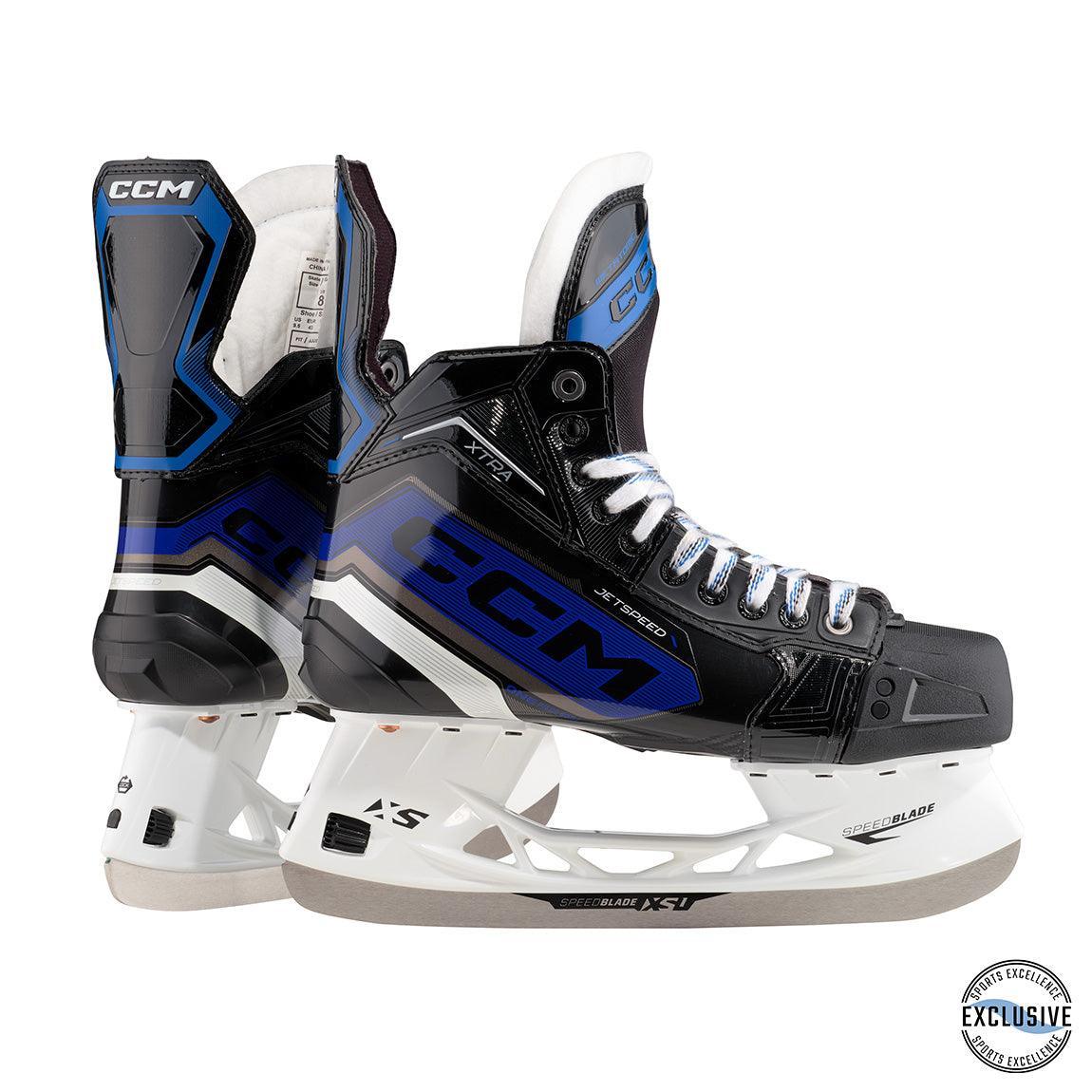 CCM Jetspeed XTRA Junior Hockey Skates - Lightweight Performance Ice Skates for Youth Players - Perfect for Competitive Games & Practice Sessions