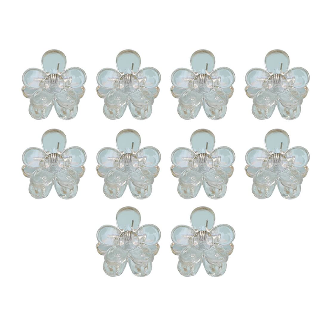Haobase 10Pcs Clear Hair Claw Clips for Women - Sunflower Hair Clamps for Girls, Perfect for School & Travel