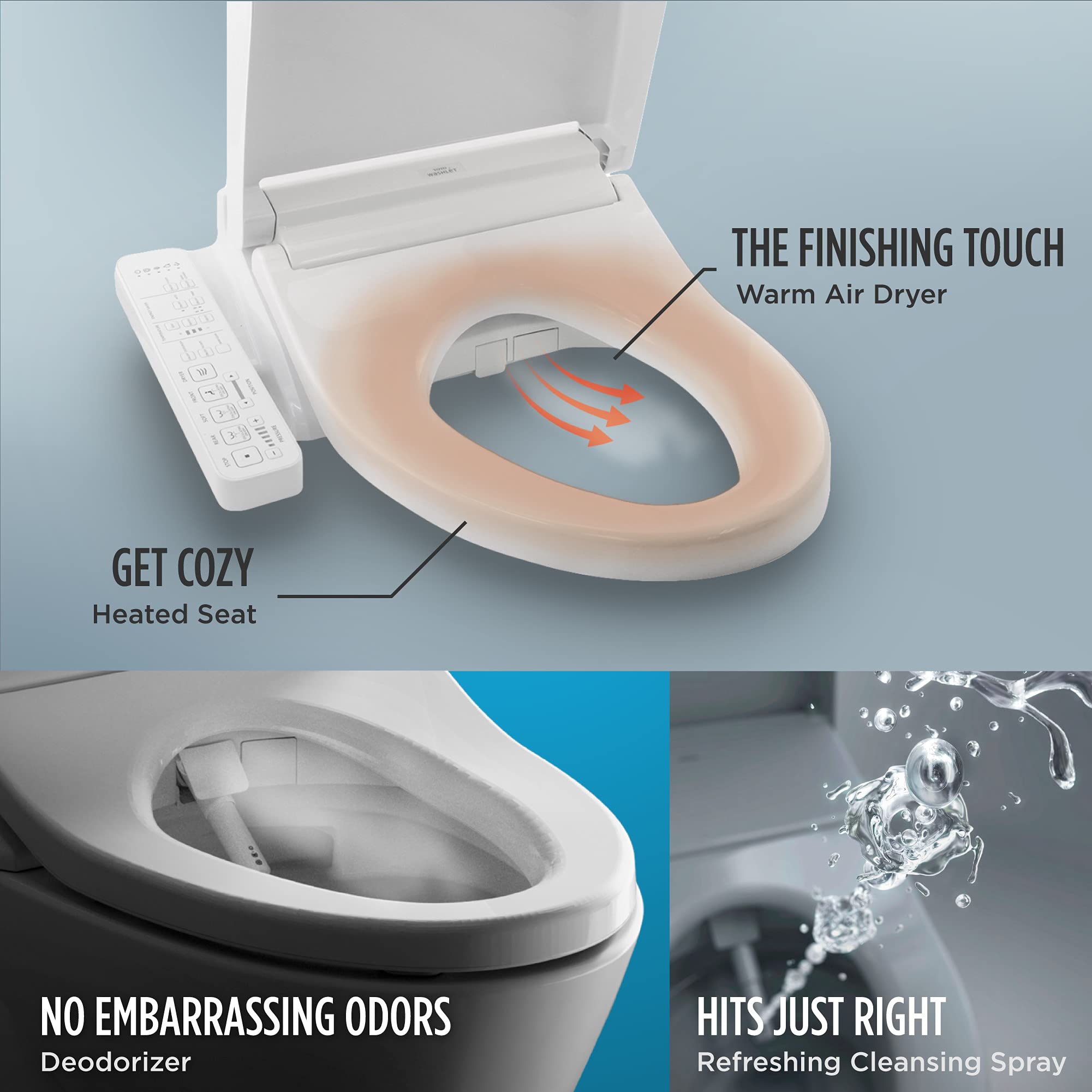 TOTO SW3073#01 WASHLET C2 Round Electronic Bidet Toilet Seat - Cotton White | Heated Seat, Warm Water Wash | Perfect for Modern Bathrooms & Smart Home Upgrades