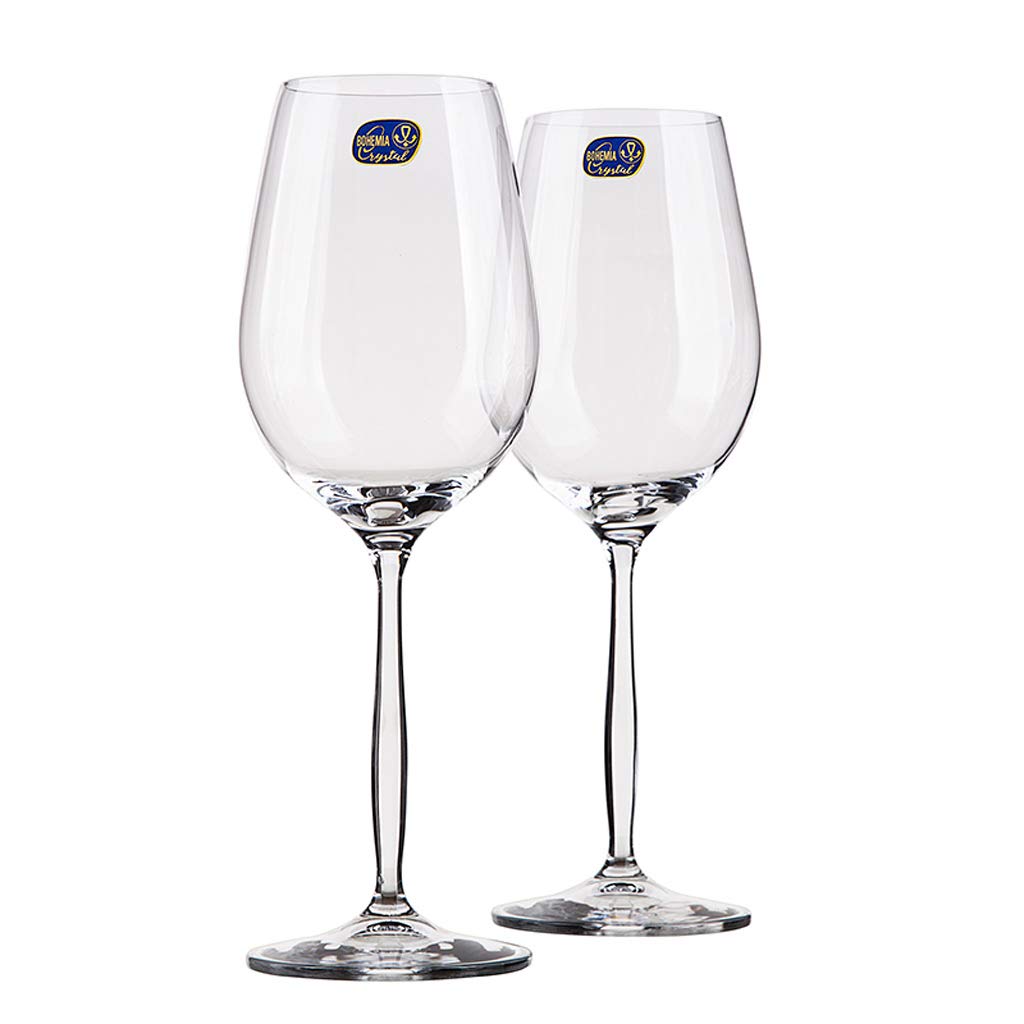 Premium 2-Pack Bohemian Crystal Red Wine Glasses - Imported Czech Handcrafted Goblets (6-500ml, Dishwasher Safe) - Perfect for Home, Hotel, Weddings & Gift Giving