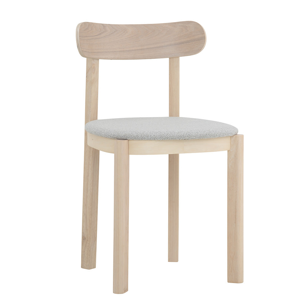 LOWEN Modern Dining Chair - Light Grey Upholstered Seat - Comfortable & Stylish for Kitchen, Dining Room, or Breakfast Nook