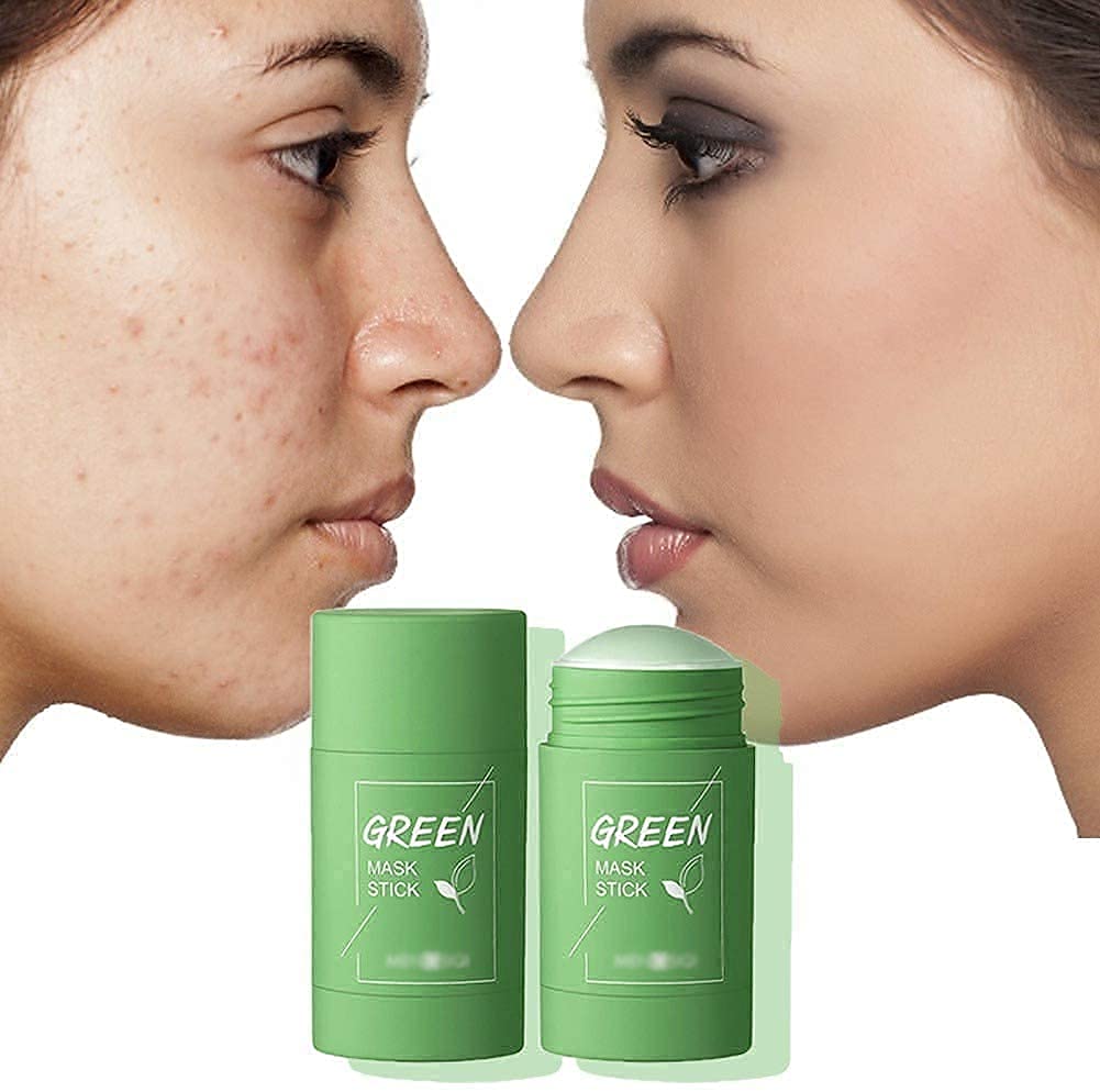 Fabify Green Tea Purifying Clay Stick Mask - Oil Control & Anti-Acne Deep Cleansing | Portable Solid Mud Mask for Face Detox | 40g Green Tea Facial Mask for Oily & Acne-Prone Skin | Perfect for Travel, Gym & Daily Skincare Routine