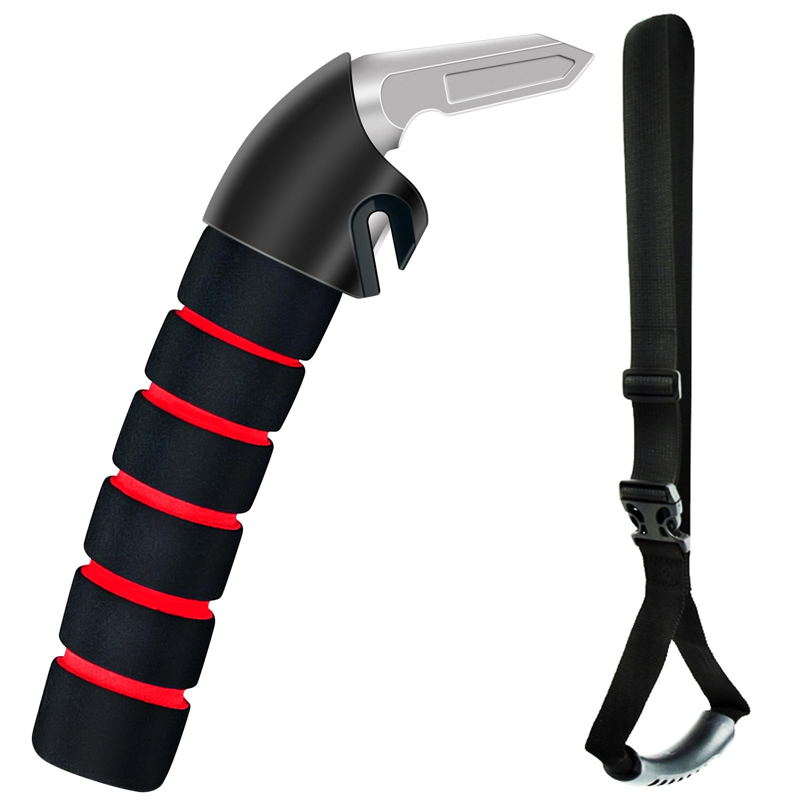 Elderly Car Door Handle Assist - Multifunction Car Door Latch Handle for Seniors & Handicapped (Red) | Mobility Aid for Easy Car Entry/Exit | Ideal for Arthritis & Limited Mobility Users