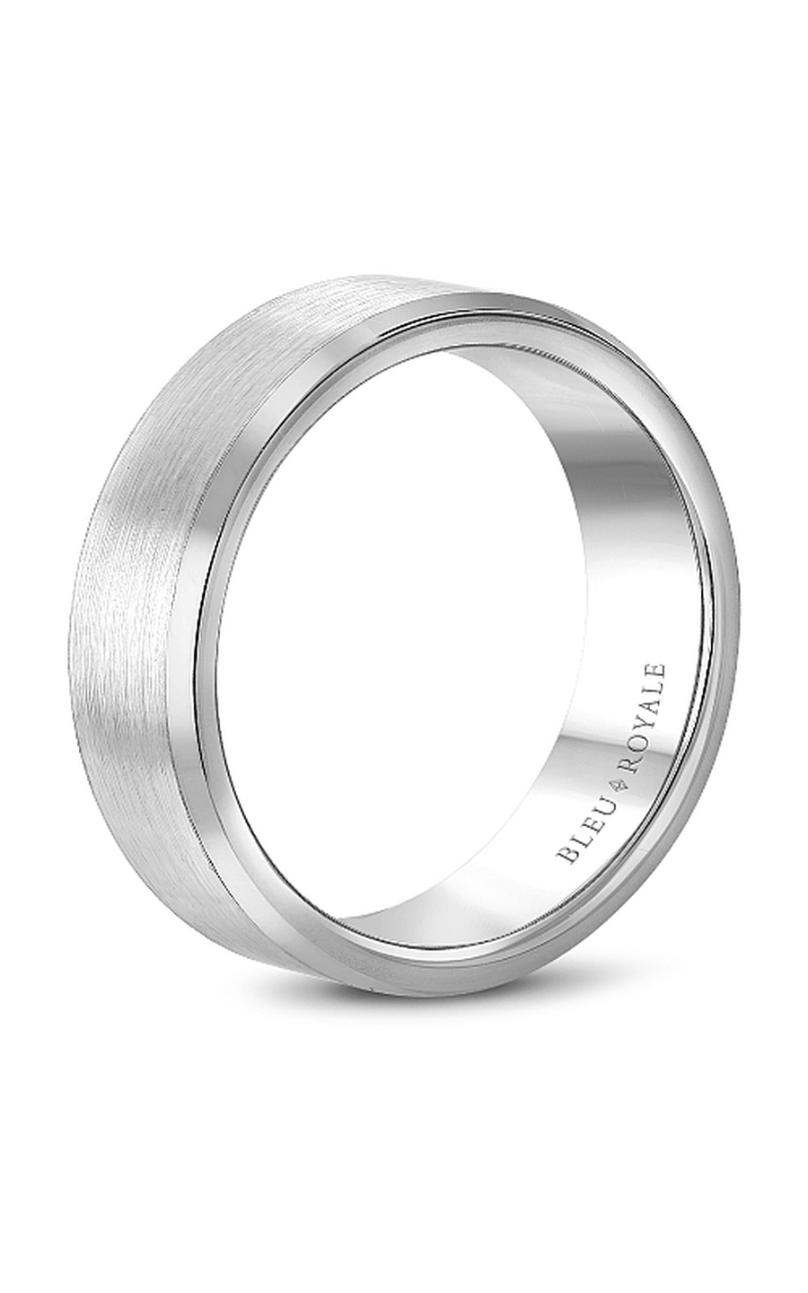 Bleu Royale Men's Wedding Band RYL 023W65 - 14K White Gold Classic Ring for Grooms & Engagement - Perfect for Weddings, Anniversaries & Special Occasions