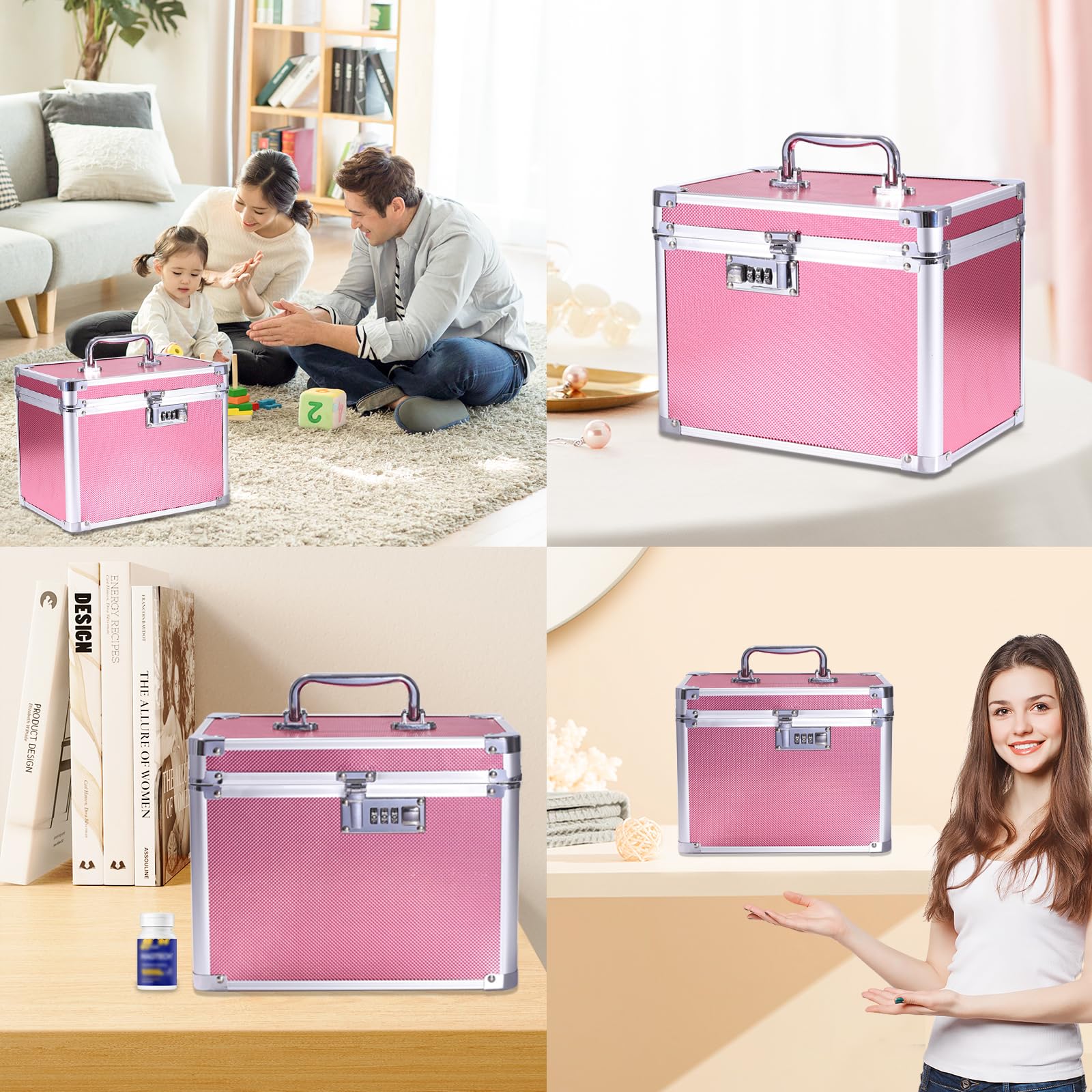 Secure Lock Box with Combination Code - 7.25