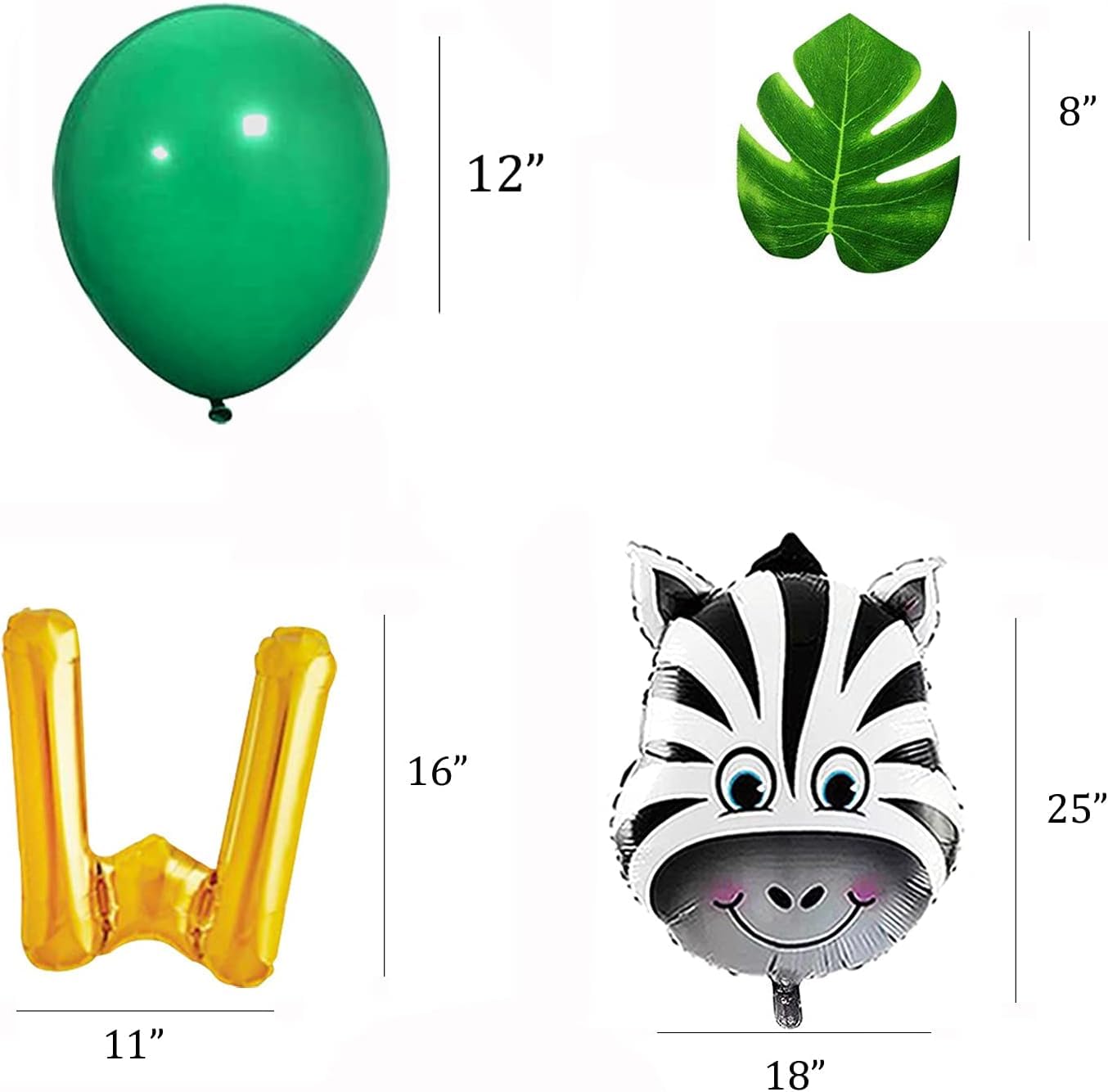 Wild Animal Half Birthday Party Supplies - Jungle Safari Balloons & Banner Decorations for 1st Half Birthday Celebrations - Perfect for Baby Showers, Nursery Themes, and Safari-Themed Parties