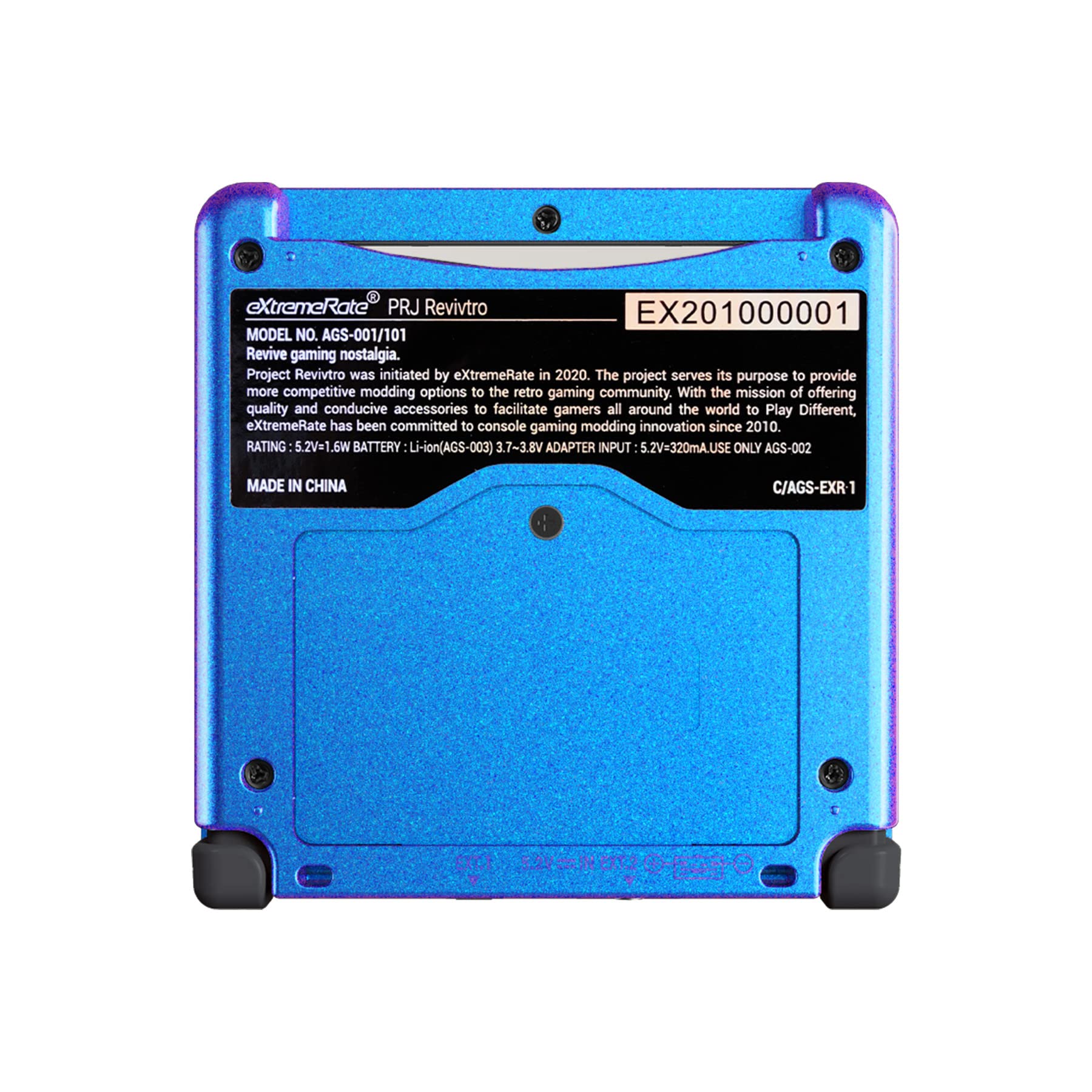 eXtremeRate Chameleon Purple Blue Glossy Replacement Shell for Gameboy Advance SP GBA SP - Compatible with IPS & Standard LCD Screens - DIY Custom Housing Case - Perfect for Game Console Modding & Retro Gaming Enthusiasts (Console & Screen Not Included)