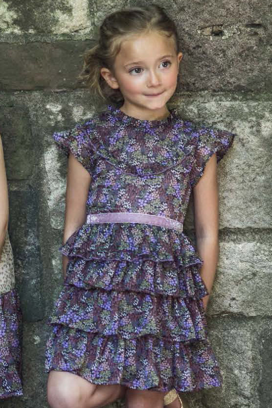 Imoga Serenity Floral Girls Dress - Elegant Summer Casual Outfit for Toddler & Kids - Perfect for Parties, School & Family Photos