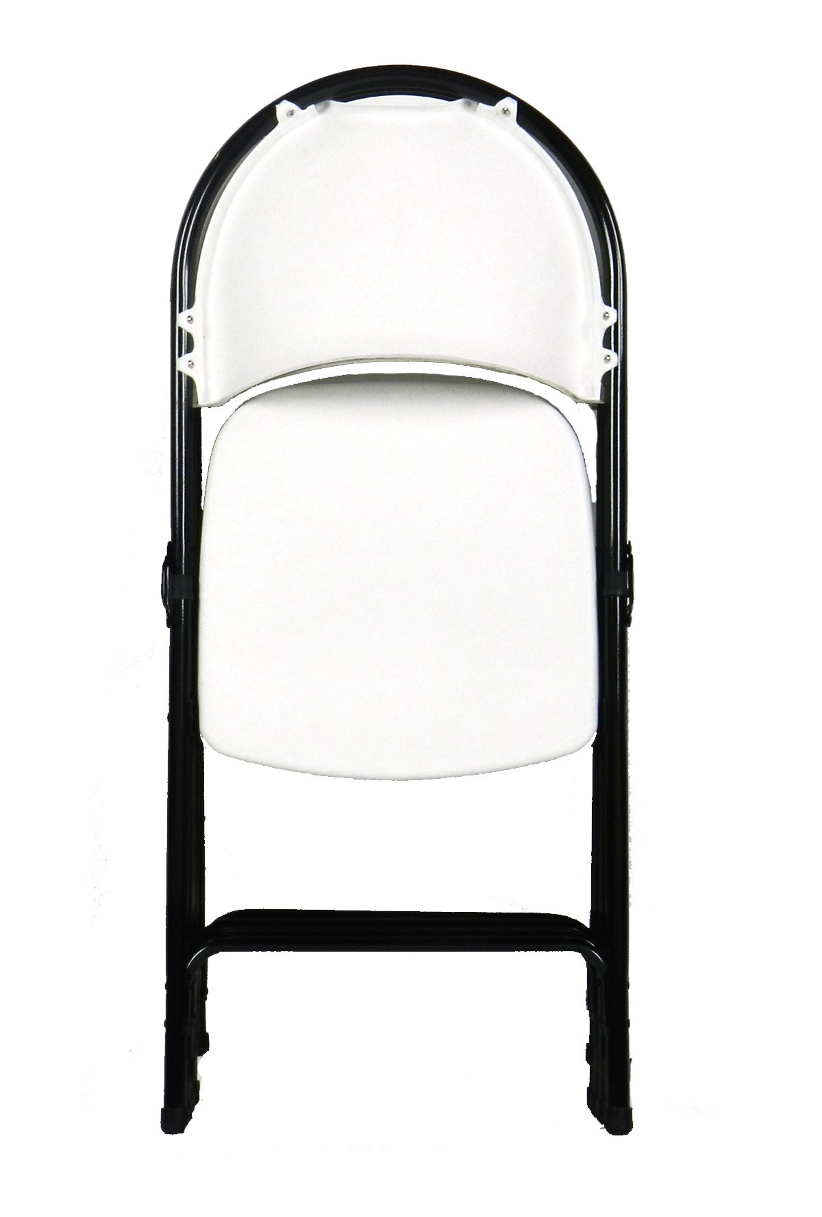 Correll RC350-23 R Series Folding Chairs - Heavy Duty Injection Molded Plastic with Full Steel Frame, Gray Granite (4-Pack) - Space-Saving Nesting Design for Events, Parties, and Outdoor Gatherings
