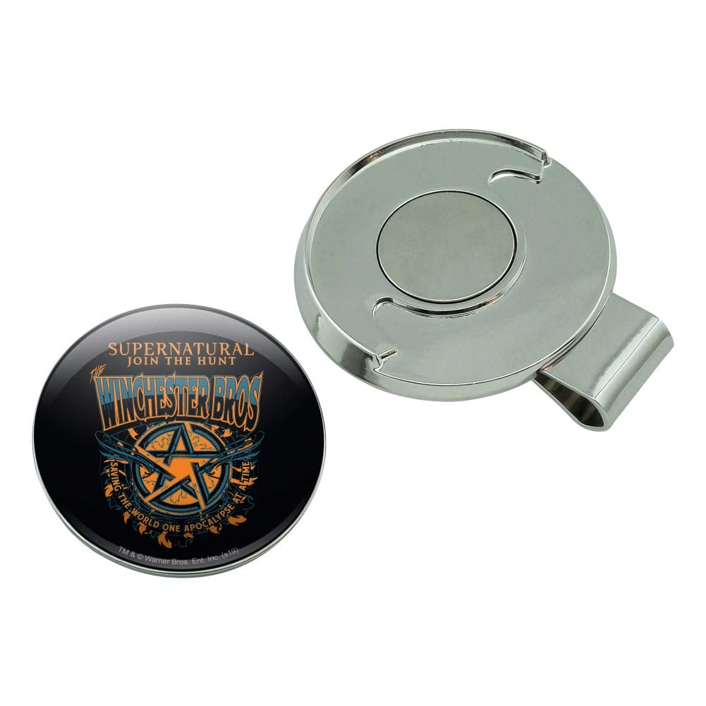 Supernatural Anti Possession Symbol Golf Hat Clip with Magnetic Ball Marker - Stylish Golf Accessory for Fans of Supernatural TV Show, Perfect for Golf Games and Outdoor Activities