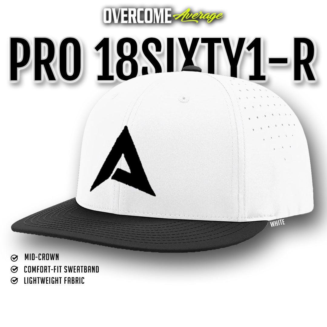 Anarchy Pro 18SIXTY1 R Performance Hat - White/Black/Black - Premium Baseball Cap for Sports & Outdoor Activities