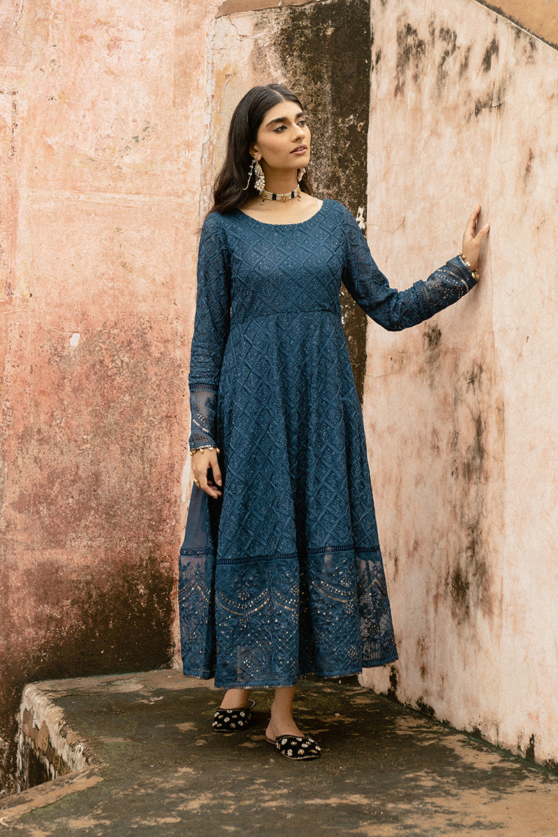 Midnight Blue Embroidered Shirt for Men & Women | Stylish Casual & Party Wear | Perfect for Date Nights, Weddings & Office Outfits