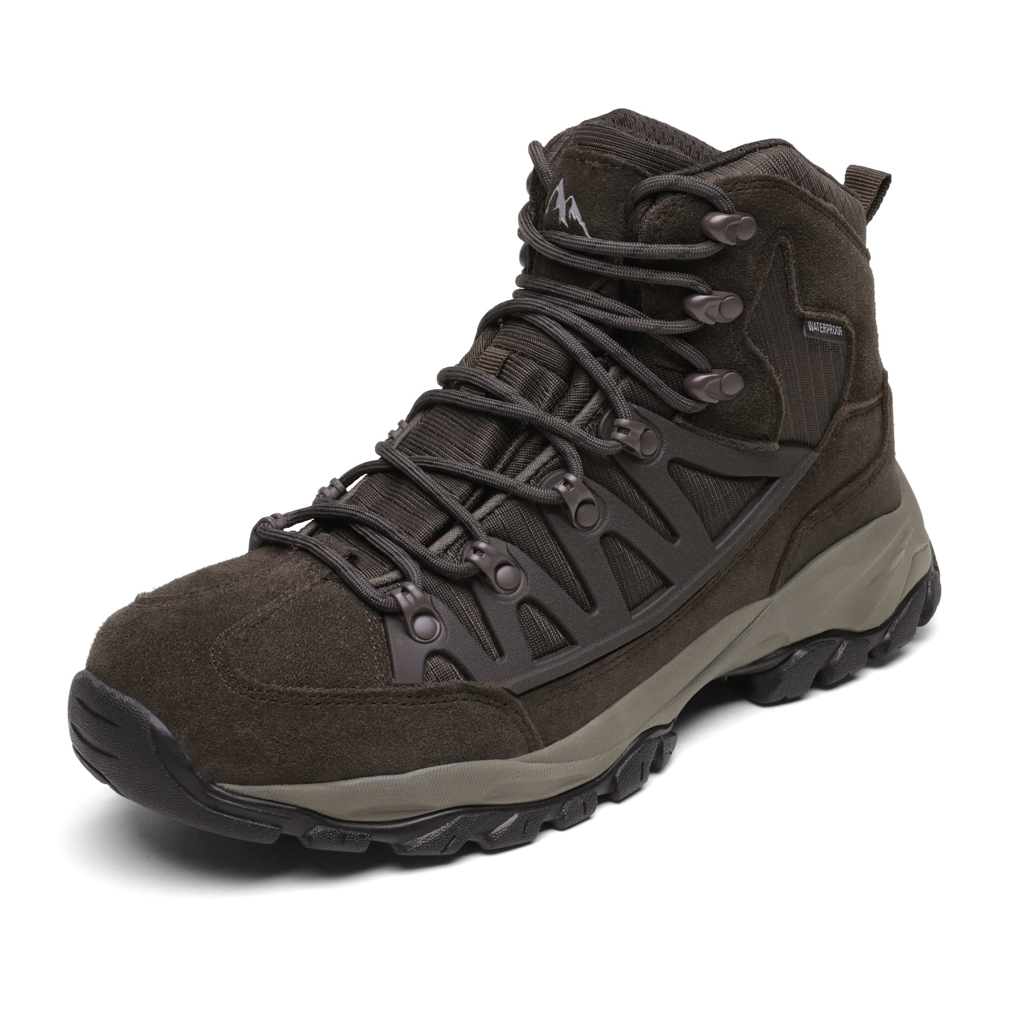NORTIV 8 Men's Military Tactical Work Boots - Lightweight Mid Ankle Outdoor Combat Boots for Hiking, Hunting & Construction Work - Durable Safety Footwear for Rough Terrain