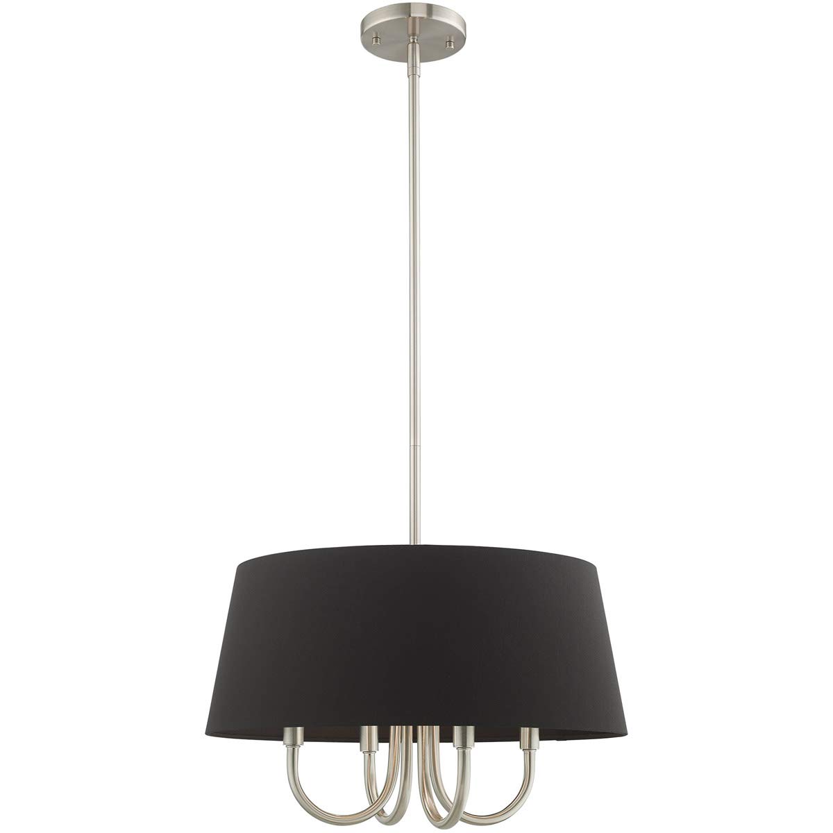 4-Light Brushed Nickel Chandelier - 20