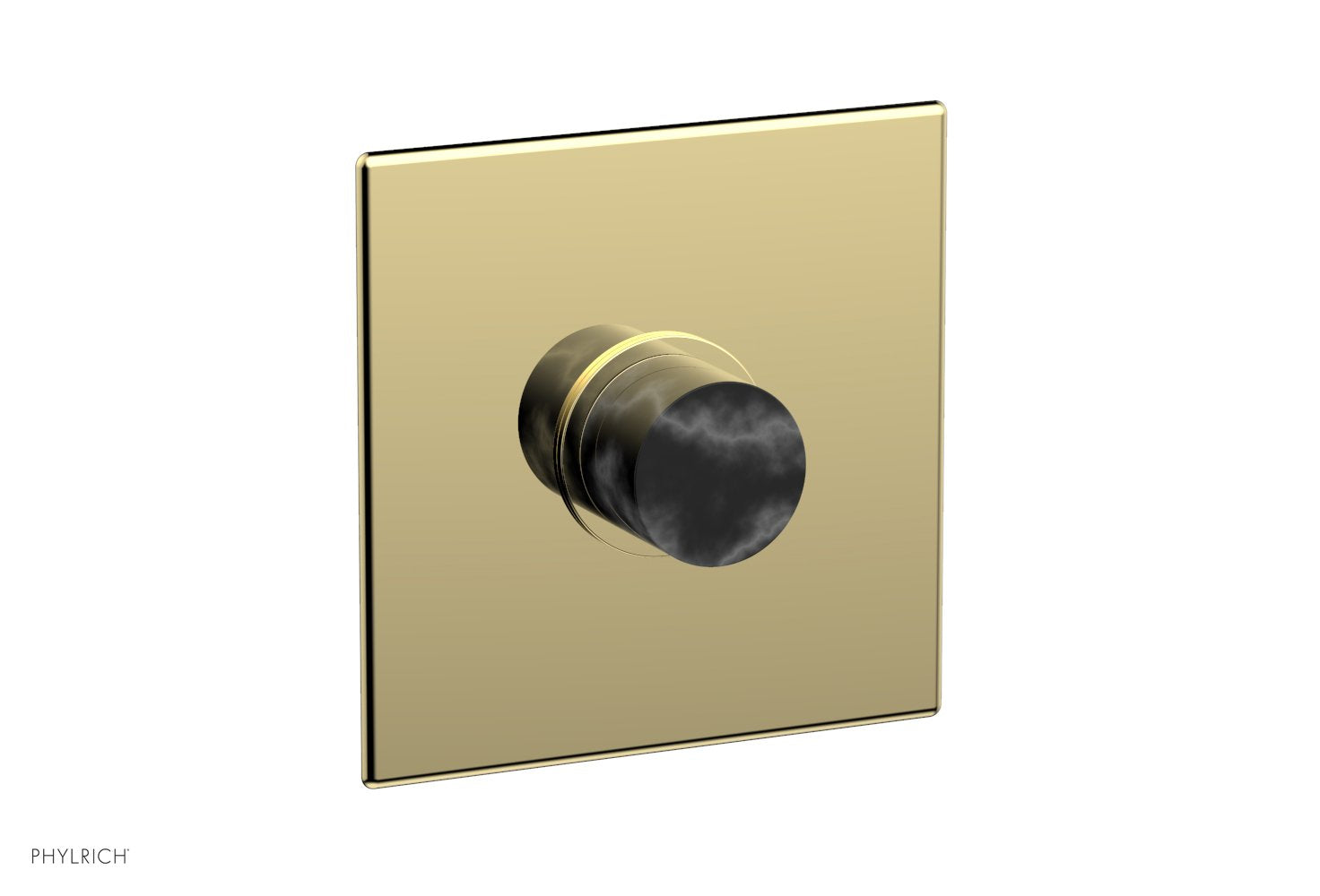 BASIC II Pressure Balance Square Shower Plate with Black Marble Handle Trim 4 186 - Modern Bathroom Upgrade for Luxurious Shower Experience