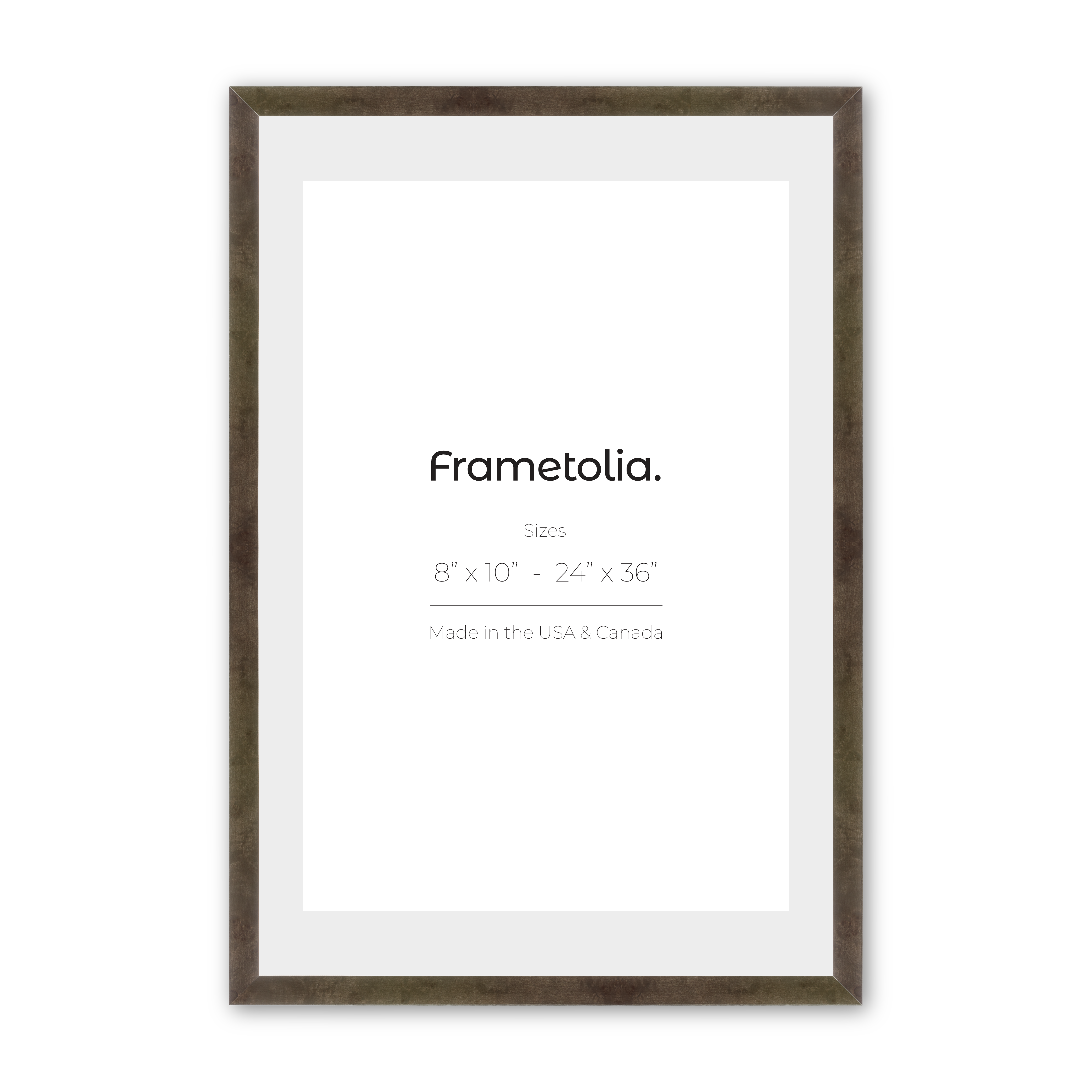 Grey Burlwood Medium Width Wall Frame - Elegant Wooden Picture Frame for Home & Office Decor - Perfect for Displaying Photos, Artwork, and Certificates