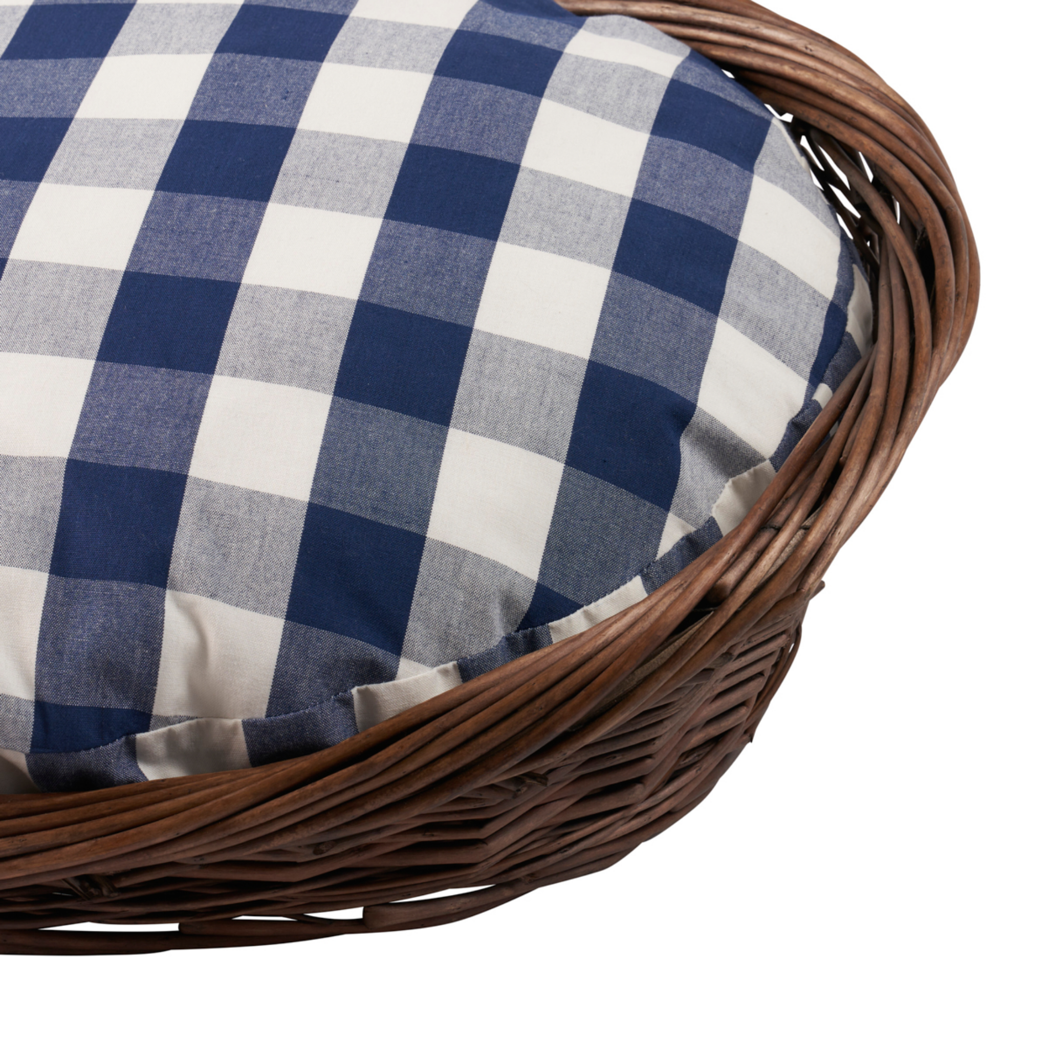 Premium Camden Cotton Check Dog Bed - Soft & Comfortable Pet Bed for Small to Medium Dogs - Perfect for Crates, Living Rooms & Bedrooms