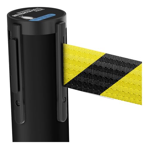 Black Post w/ Black & Yellow Diagonal Belt