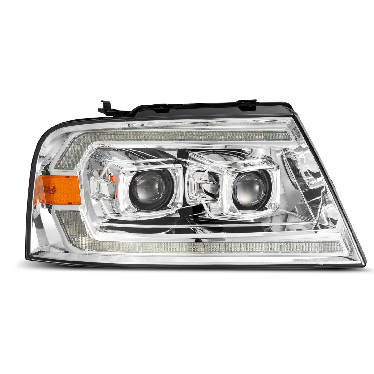 04-08 Ford F150 & 06-08 Lincoln Mark LT LUXX Series LED Projector Headlights - Chrome Housing - High Performance Lighting for Night Driving & Off-Road Adventures