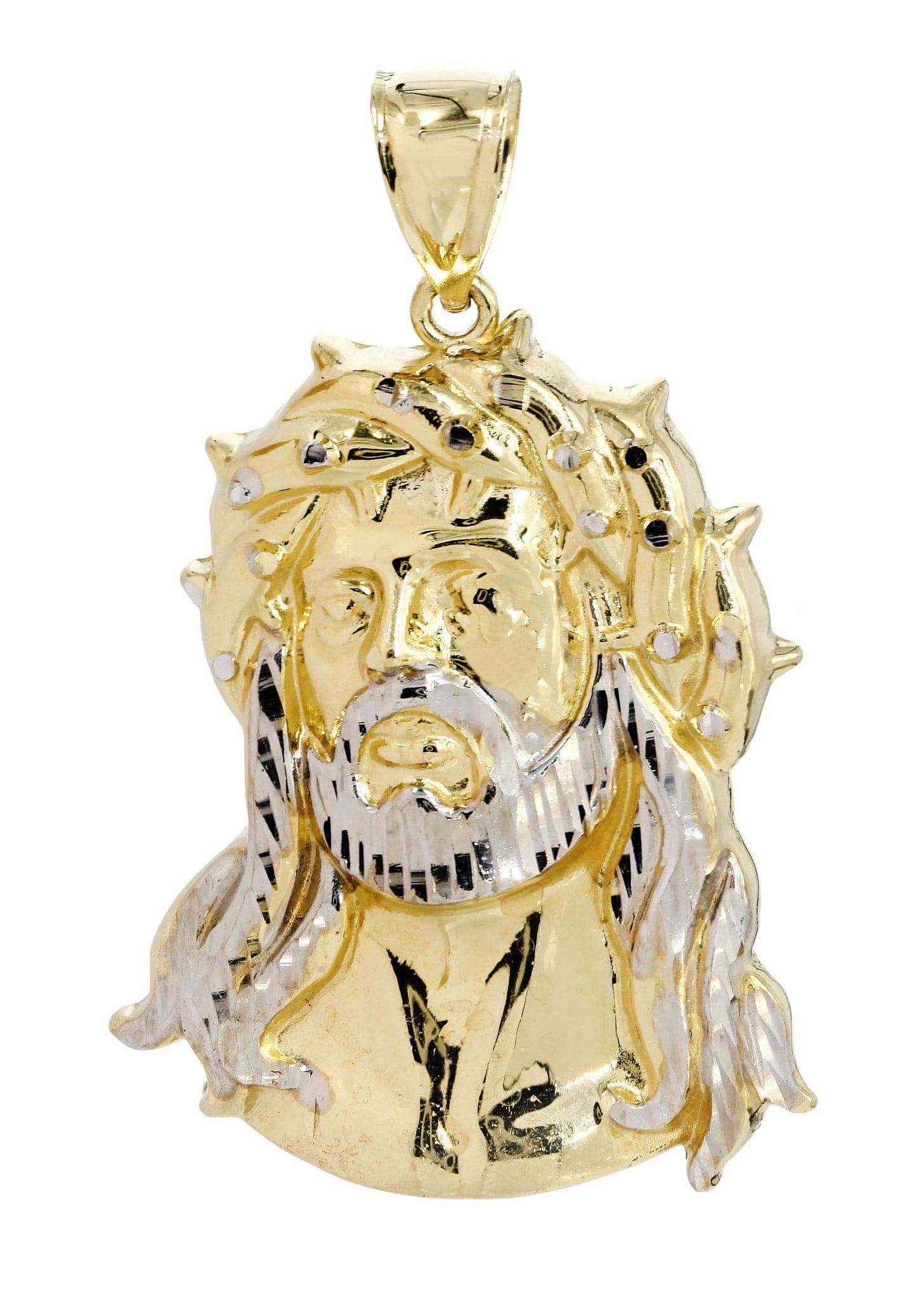 10K Gold Jesus Piece Pendant Necklace - 12.4 Grams Religious Jewelry for Men & Women - Perfect for Church, Gifts & Everyday Wear