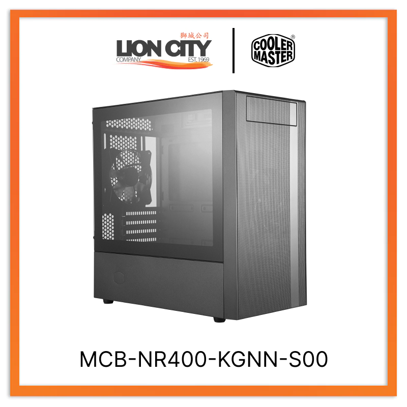 Cooler Master MCB NR400 KGNN S00 CM MASTERBOX NR400 m ATX Mid Tower PC Case with Tempered Glass Side Panel - Ideal for Gaming, Workstation & Home Office Builds