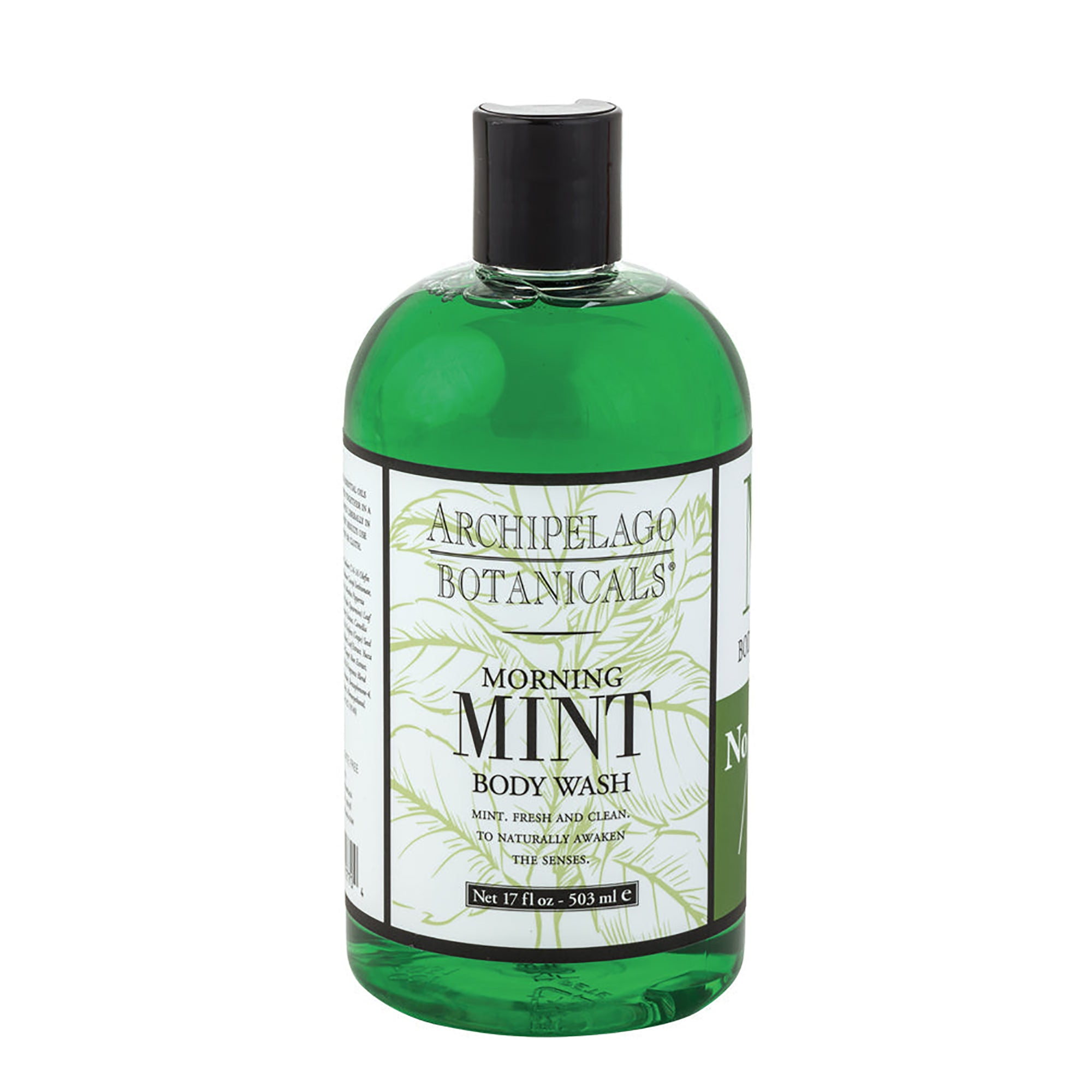 Archipelago Morning Mint Body Wash - 17oz Refreshing & Invigorating Shower Gel for Men & Women - Perfect for Morning Wake-Up & Post-Workout Refreshment