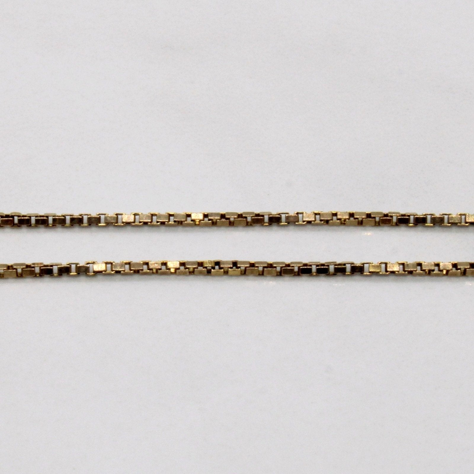 10K Yellow Gold Box Link Chain Necklace 18 Inches - Elegant & Durable Jewelry for Women, Perfect for Everyday Wear, Gifts & Special Occasions