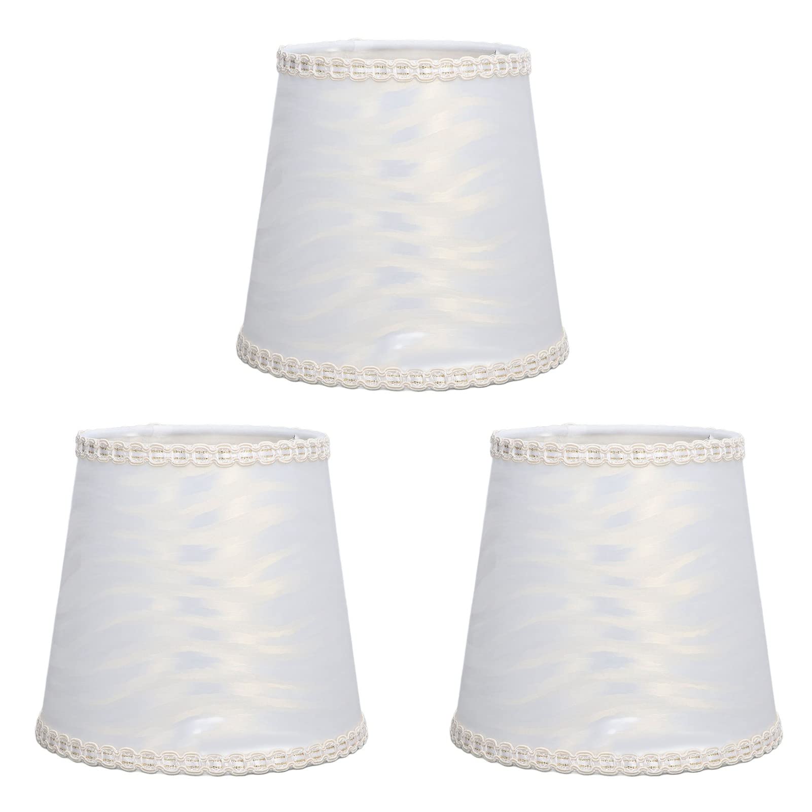 3-Pack Classic Modern Fabric Drum Lampshades - Barrel Shade Cover for Table Lamps, Chandeliers, Wall & Floor Lamps - Soft White Light Diffusion for Living Room, Bedroom & Office Decor