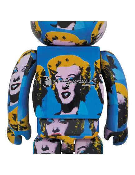 BEARBRICK ANDY WARHOL MONROE 1000% Collectible Art Figure - Limited Edition Pop Art Vinyl Toy for Display & Home Decor