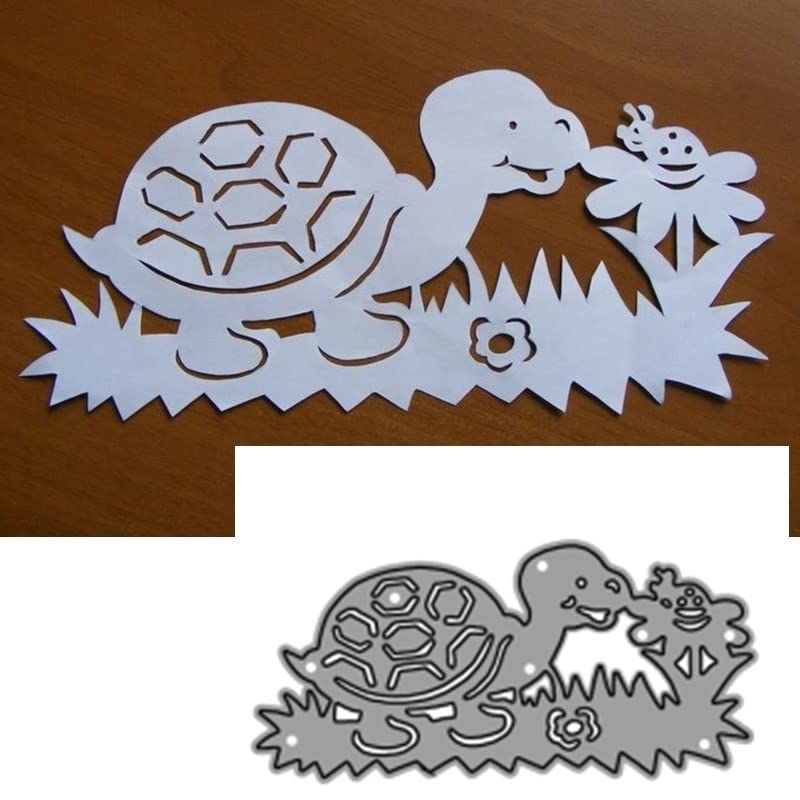 Metal Cutting Dies for Scrapbooking - Animal Tortoise Shape, Paper Craft Molds, Greeting Card Embossing Templates | Perfect for DIY Photo Albums, Handmade Tags & Home Decor Projects