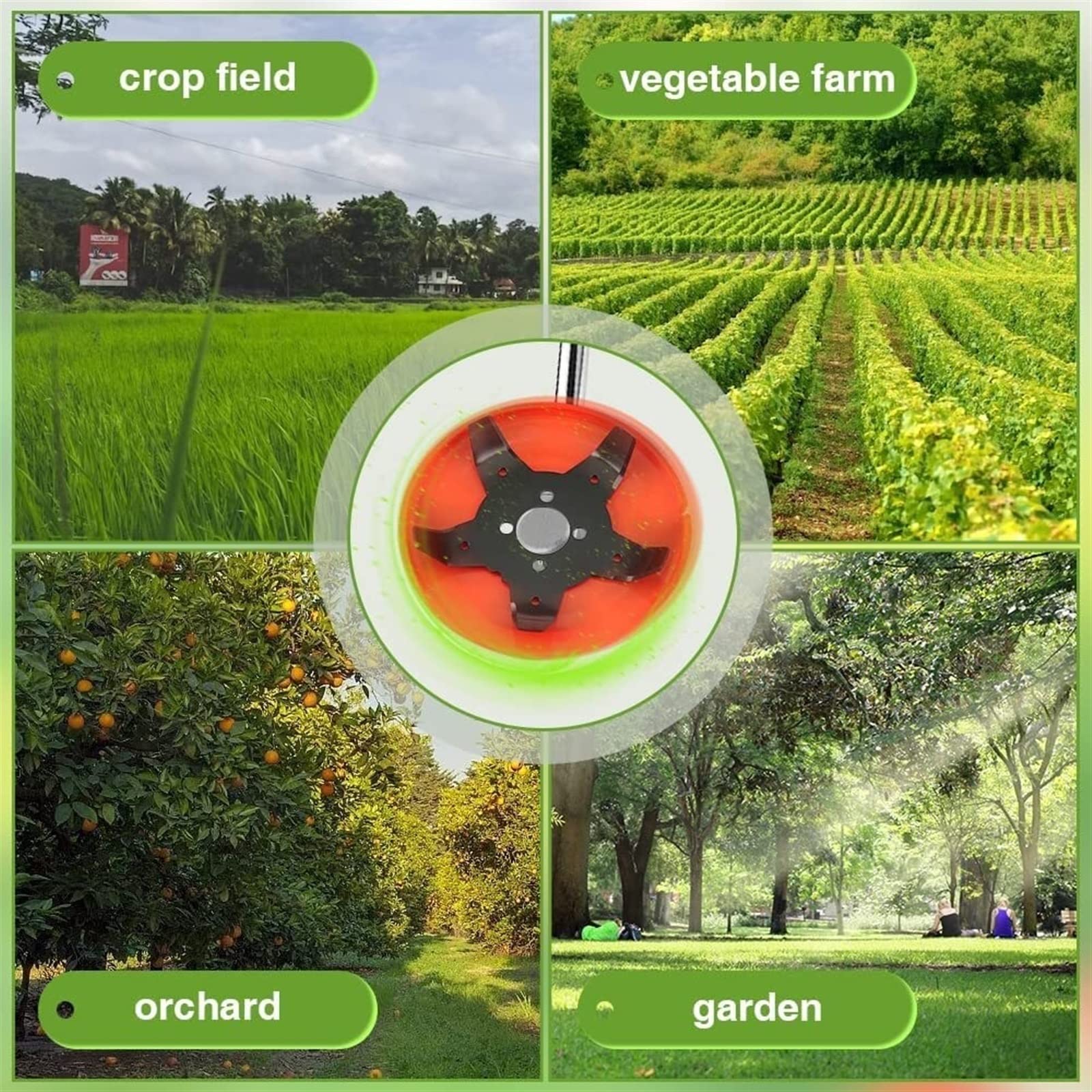 2023 Upgraded Universal Steel Weeder Plate Brush Cutter Head - 4PC Replacement Blades for Lawn Mower & Grass Trimmer - Durable Weed Cutting Accessories for Yard Maintenance, Landscaping & Gardening