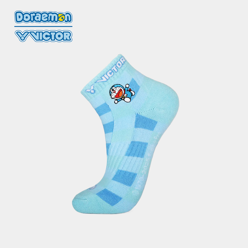 Victor X Doraemon Anime Sports Socks for Men & Women - Breathable Athletic Socks for Running, Gym, Workout, and Casual Wear (SK514DRM)