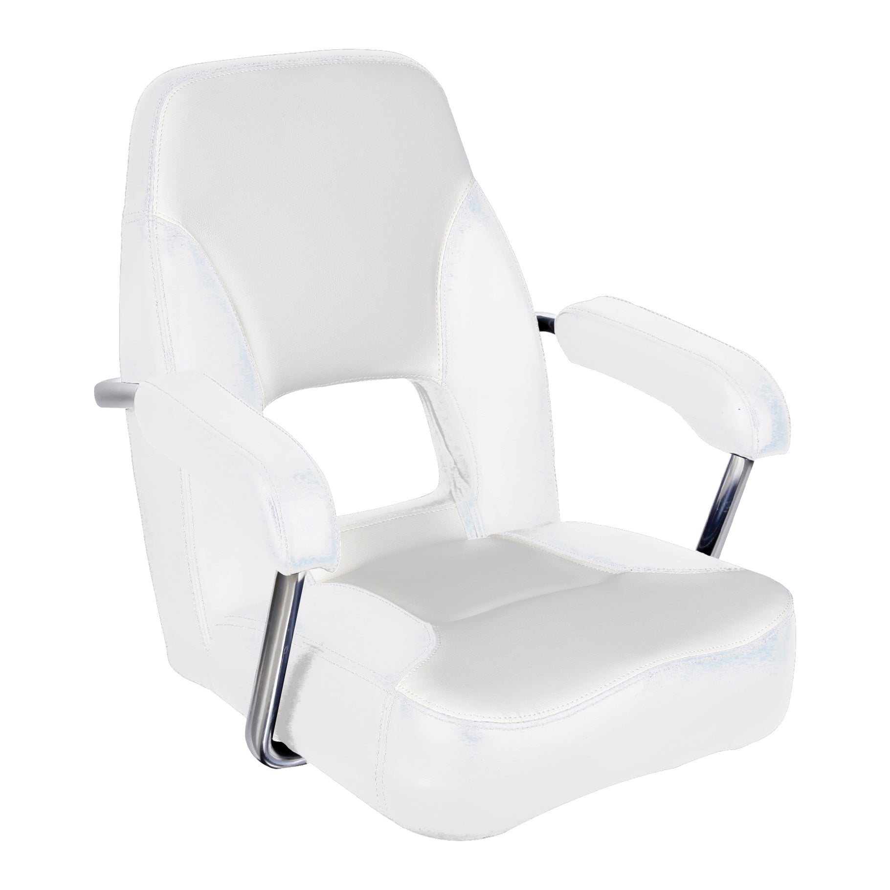 Axis Mini Mojo Deluxe Helm Seat White - Premium Boat Captain Chair for Fishing & Cruising - Perfect for Small Boats, Yachts & Watercrafts