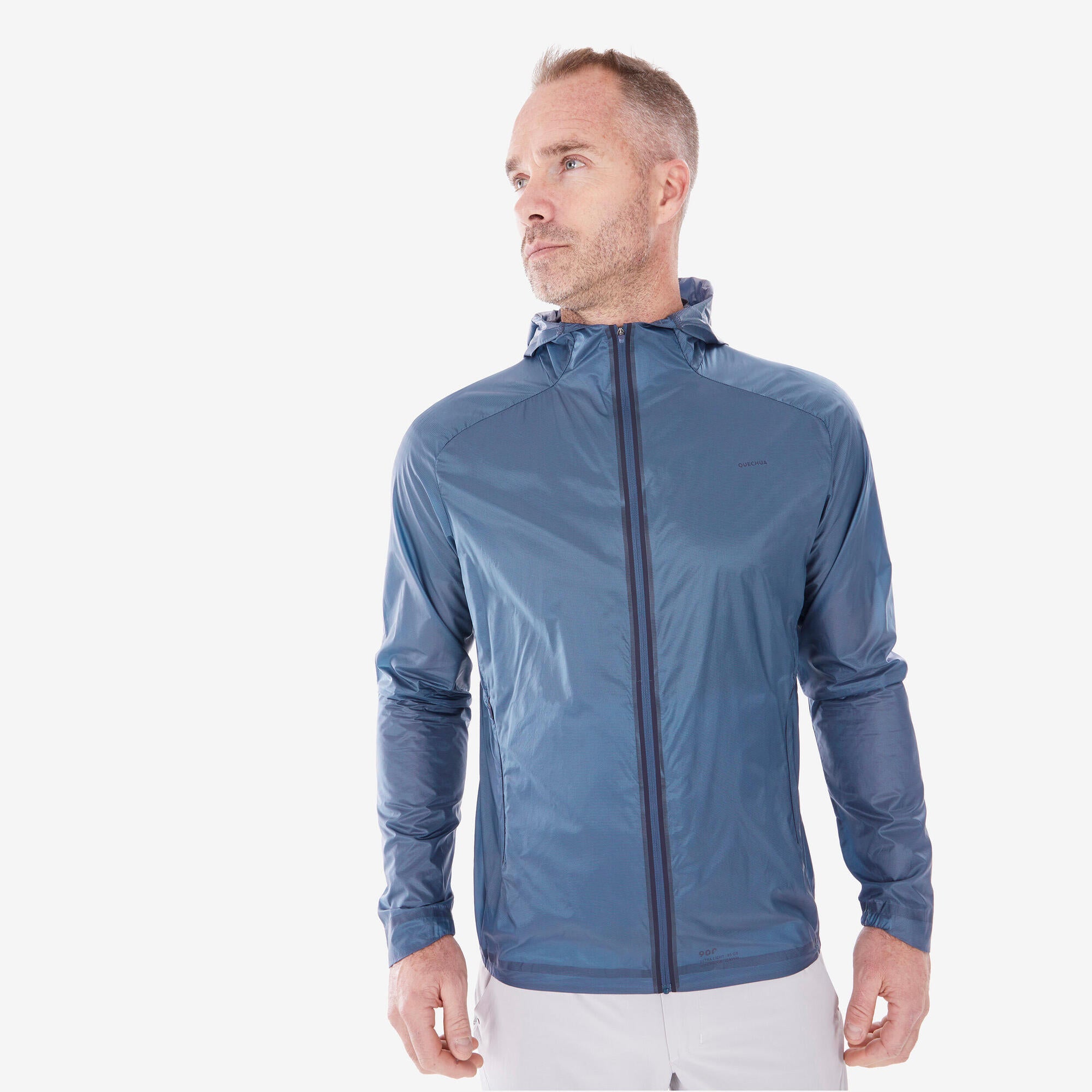 Quechua MH900 Lightweight Windproof Jacket for Men - Outdoor Hiking, Camping & Travel Water-Resistant Windbreaker - Perfect for Running, Cycling & Adventure Activities