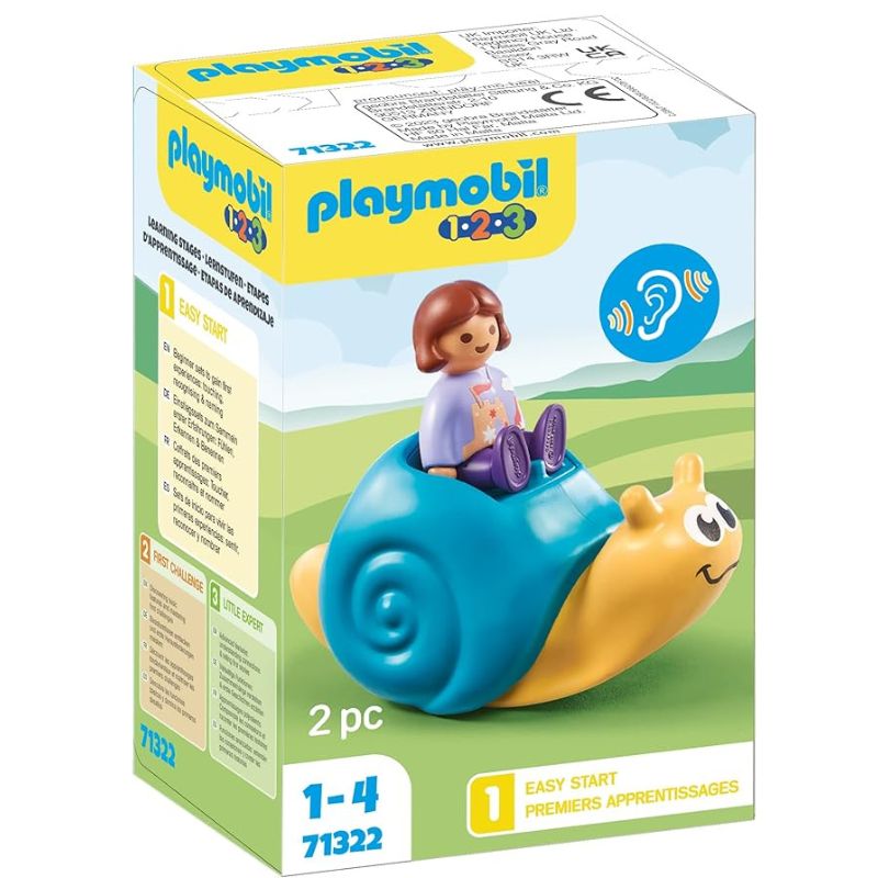1 2 3 Rocking Snail Baby Toy with Rattle - Fun Wooden Ride-On Animal for Toddlers 6-12 Months - Perfect for Nursery Playtime & Early Childhood Development