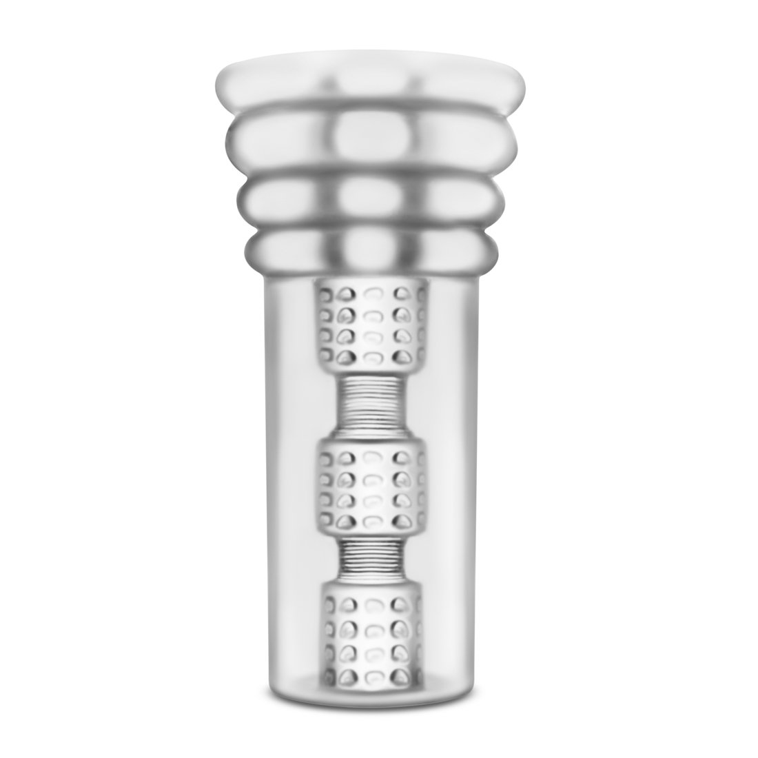 Blush Novelties M for Men Pocket Pussy Masturbator - Ultra Soft Male Stroker with Ribbed & Multi-Textured Chambers - Realistic Male Sex Toy for Enhanced Pleasure - Discreet & Portable for Travel, Solo Play, and Couples Use
