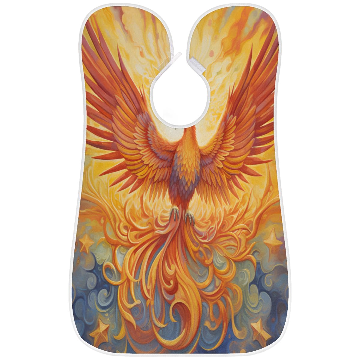 Phoenix Star Space Print Beard Shaving Bib for Men - Waterproof Hair Dye Apron & Barber Cape for Haircut, Beard Trimming & Makeup - Sink Hair Catcher & Styling Tool for Home Salon & Professional Use