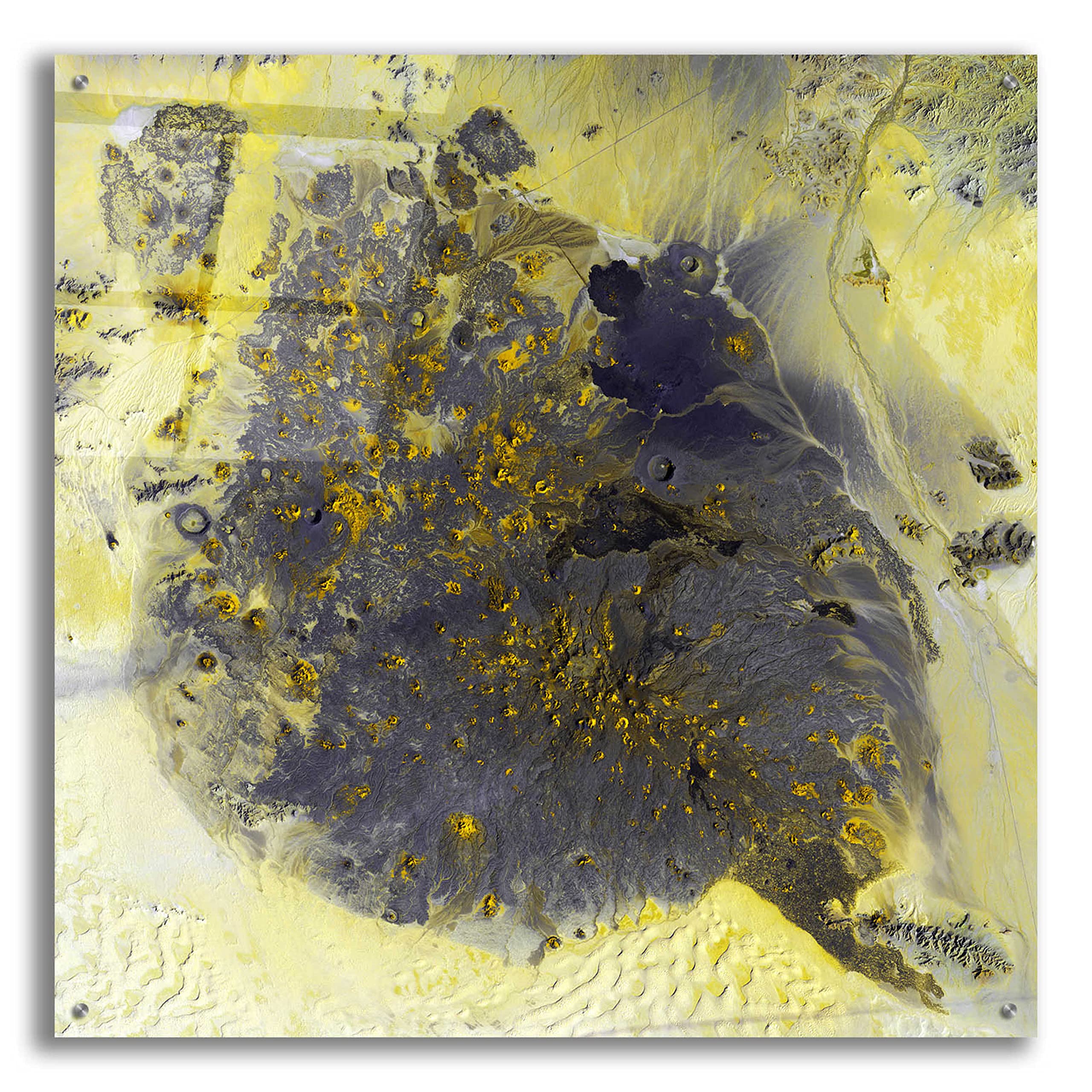 Epic Art 'Earth as Art: Pinacate Volcano' 36x36 Inch Acrylic Glass Wall Decor - Modern Home & Office Wall Art for Living Room, Bedroom, or Office Space