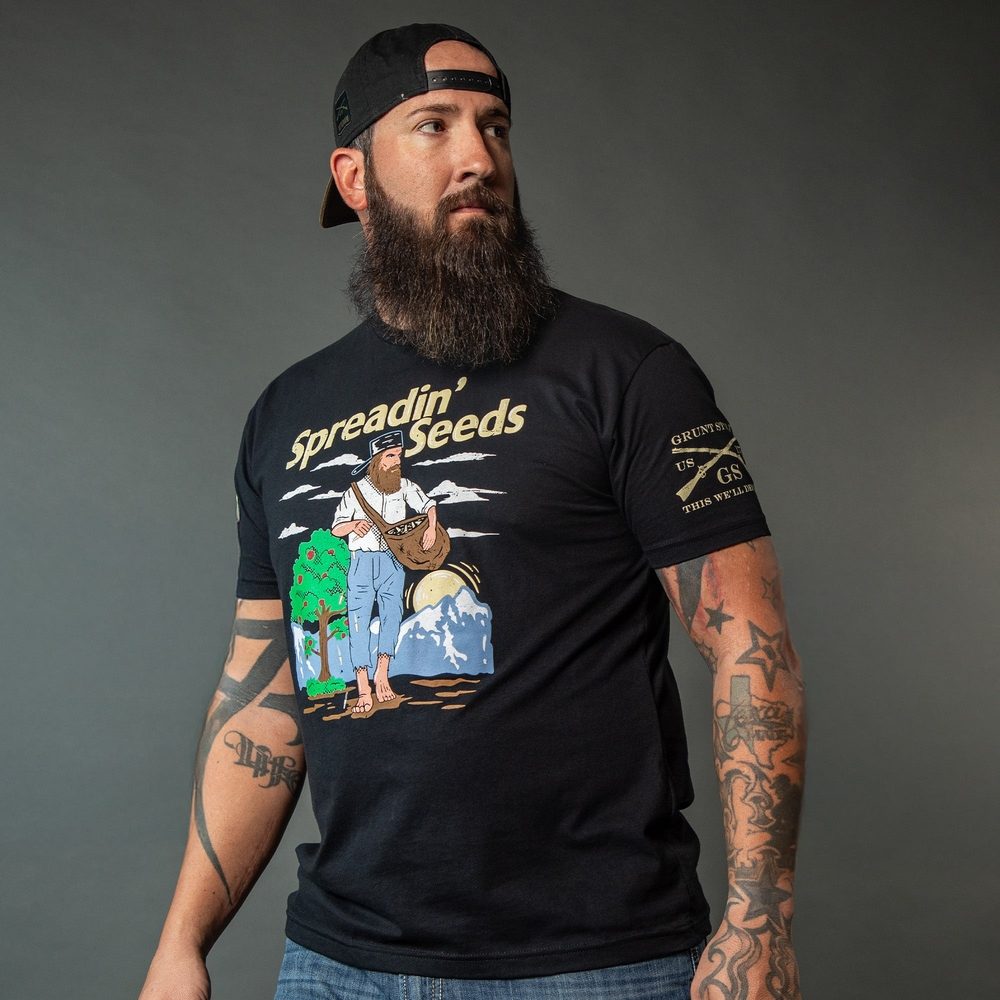 Spreadin' Seeds Graphic T-Shirt - Black Cotton Tee for Men & Women - Perfect for Casual Wear, Concerts, and Outdoor Activities
