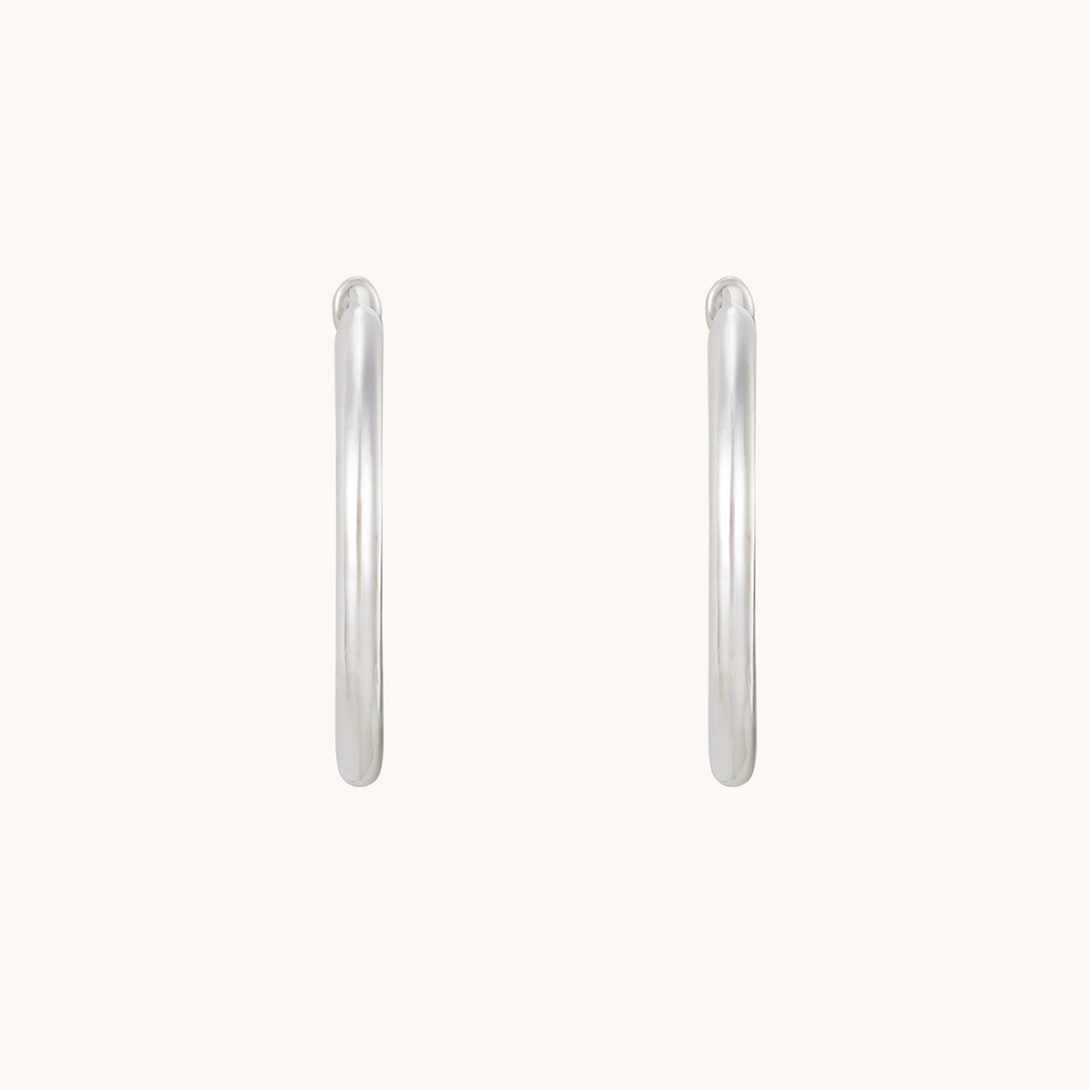 Perfect Large Everyday Hoop Earrings in Silver - Elegant & Timeless Jewelry for Women | Office, Party & Casual Wear