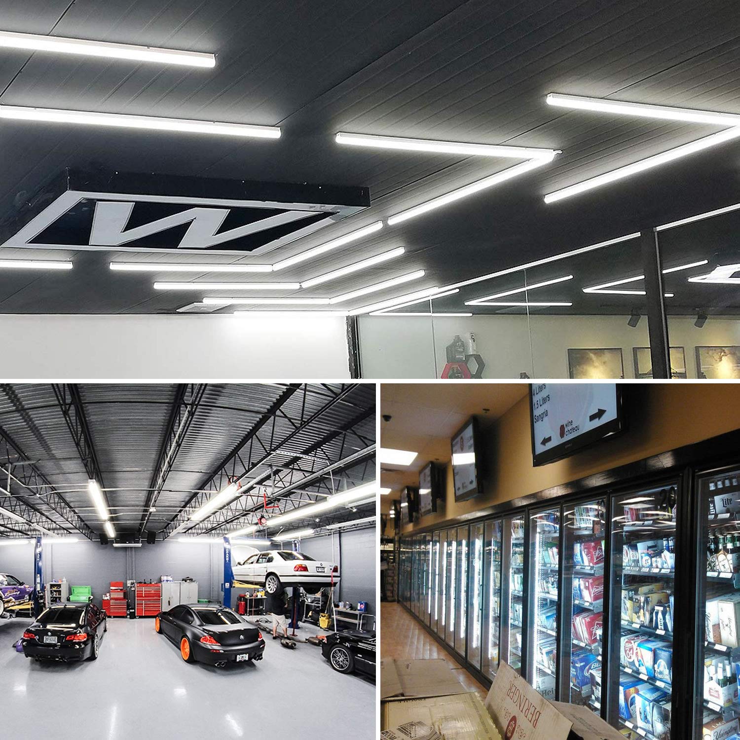 12 Inch 9W LED Shop Light Fixture - 1080LM, 5000K Daylight White, T8 V-Shape Integrated Tube Light - High Output & Brighter for Garage, Warehouse, Basement - Plug and Play (Pack of 2) - Perfect for Workspaces, Retail Stores & Home Improvement Projects