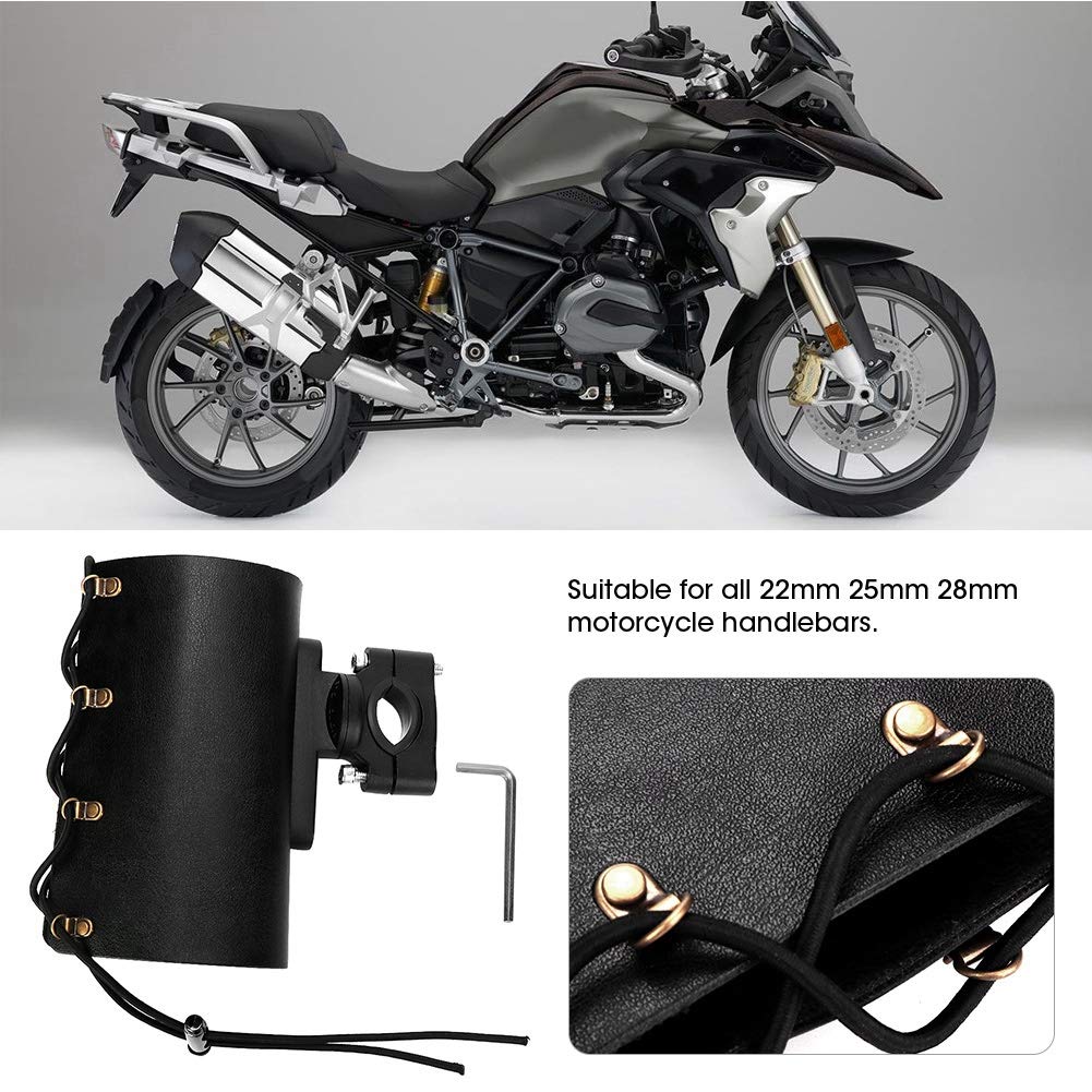 Adjustable Motorcycle Cup Holder - Black | For Water & Drink Bottles on Rides
