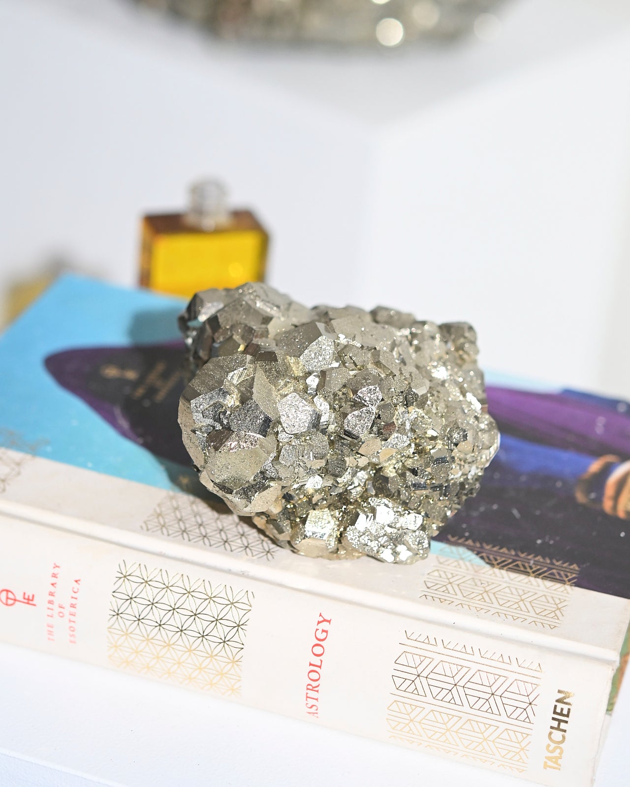 Natural Pyrite Crystal Cluster - 3.3lbs Raw Mineral Specimen for Healing, Meditation & Home Decor | Perfect for Spiritual Practice, Feng Shui & Mineral Collection