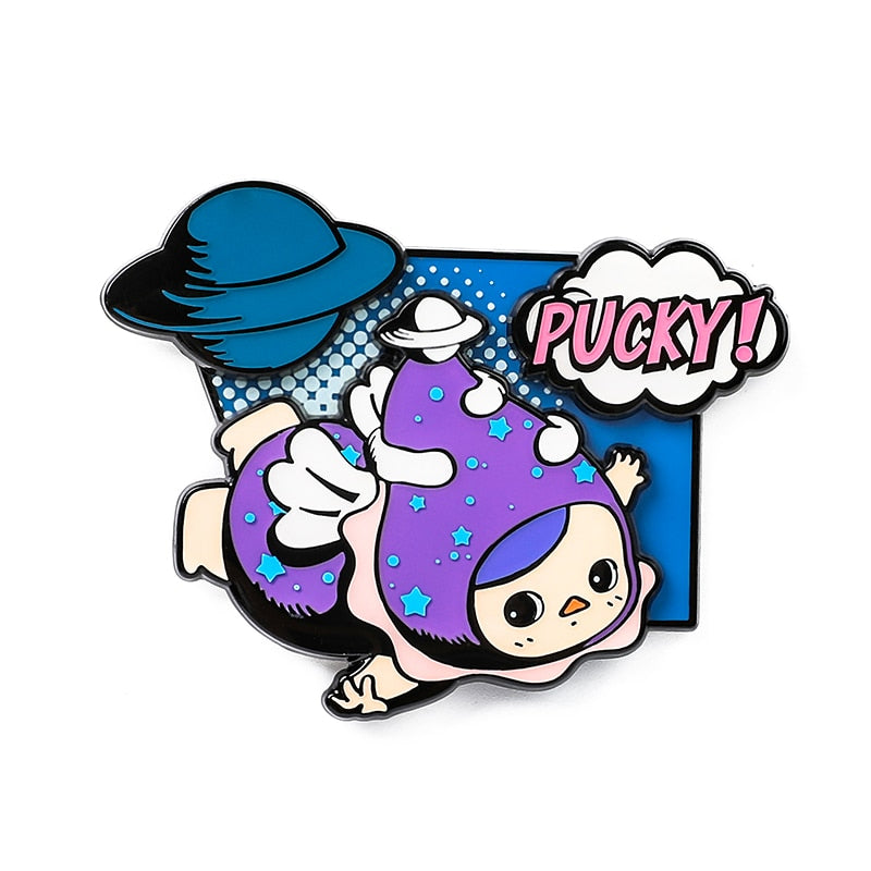 POP MART Pucky Flying Babies Series Enamel Pin Badge Blind Box - Cute Collectible Lapel Pins for Backpacks, Hats & Gifts | Kawaii Accessories for Fans & Fashion