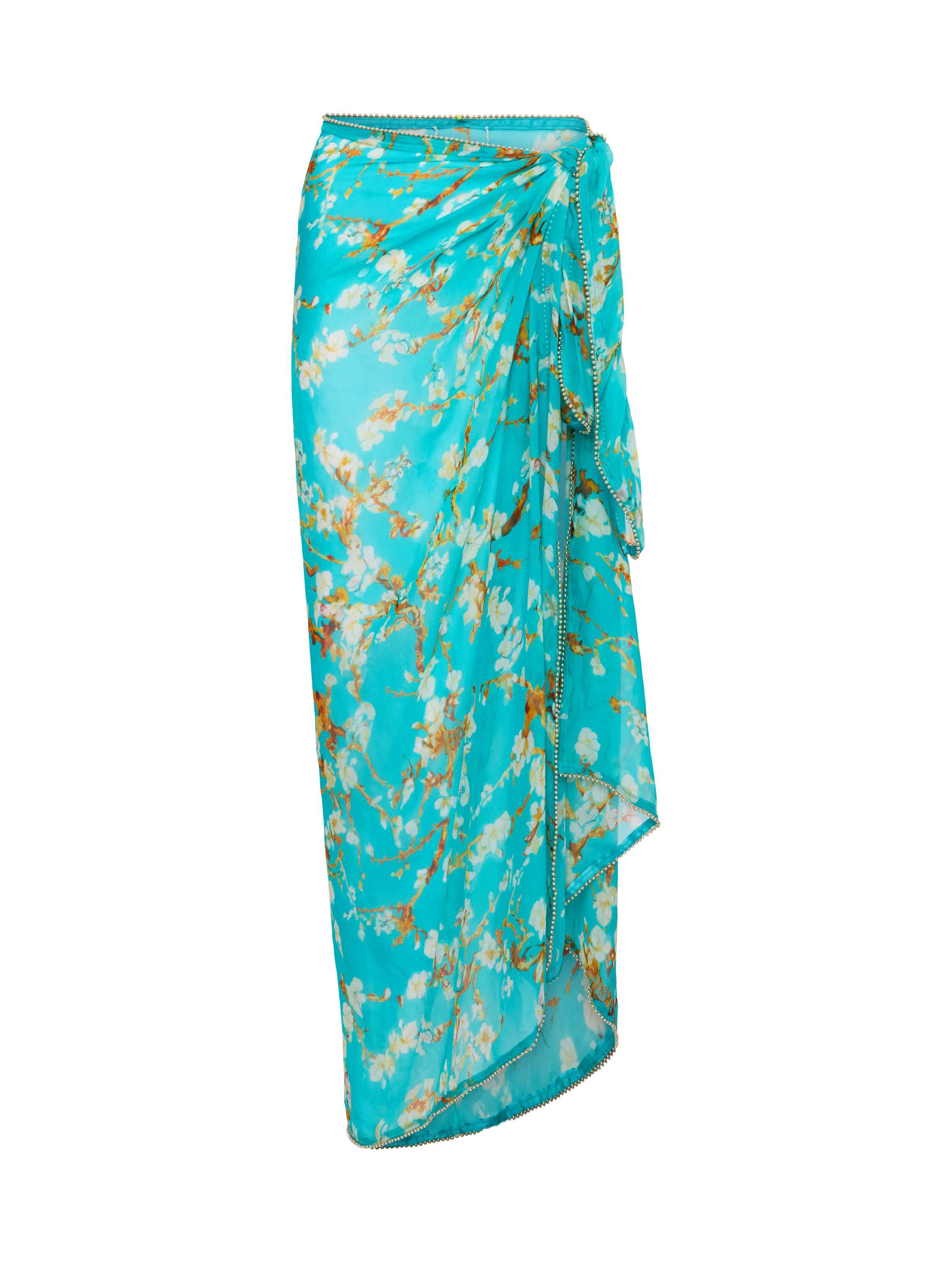 Maribel Sheer Pareo - Lightweight Beach Cover Up, Stylish Swimwear Wrap for Women - Perfect for Poolside, Beach Vacation, and Summer Outings