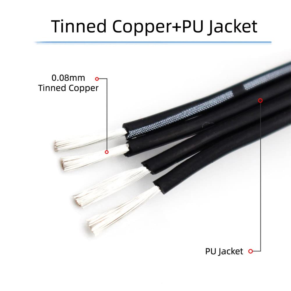 NFHK 13cm USB 2.0 Type-A to Type-B Flat FPC Data Cable - High-Speed Transfer for Scanners, Hard Drives & Printers - Perfect for Office, Home & Industrial Use