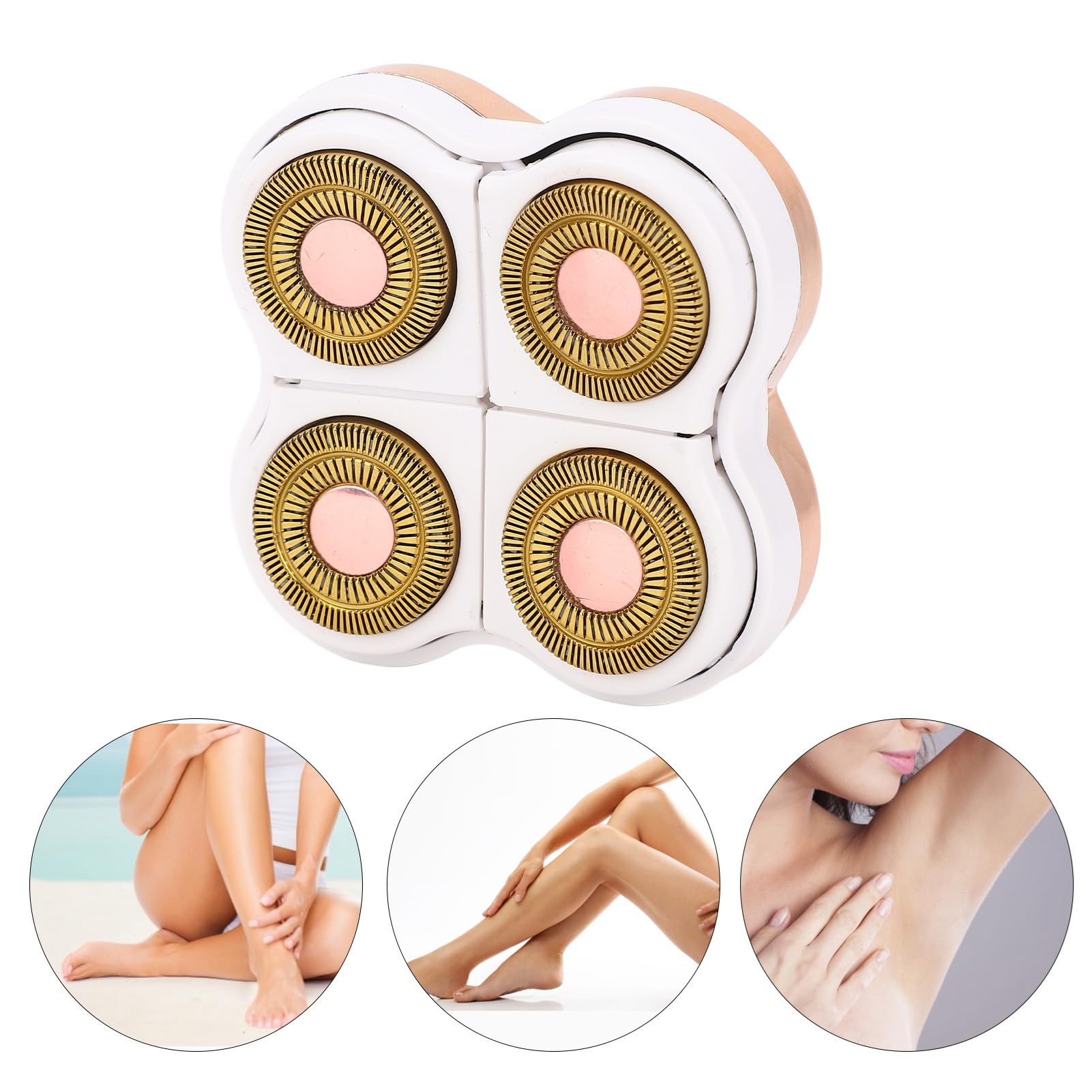 Electric Shaver Replacement Heads for Legs & Body Hair - Smooth & Painless Hair Removal - Perfect for Travel, Gym & Home Use