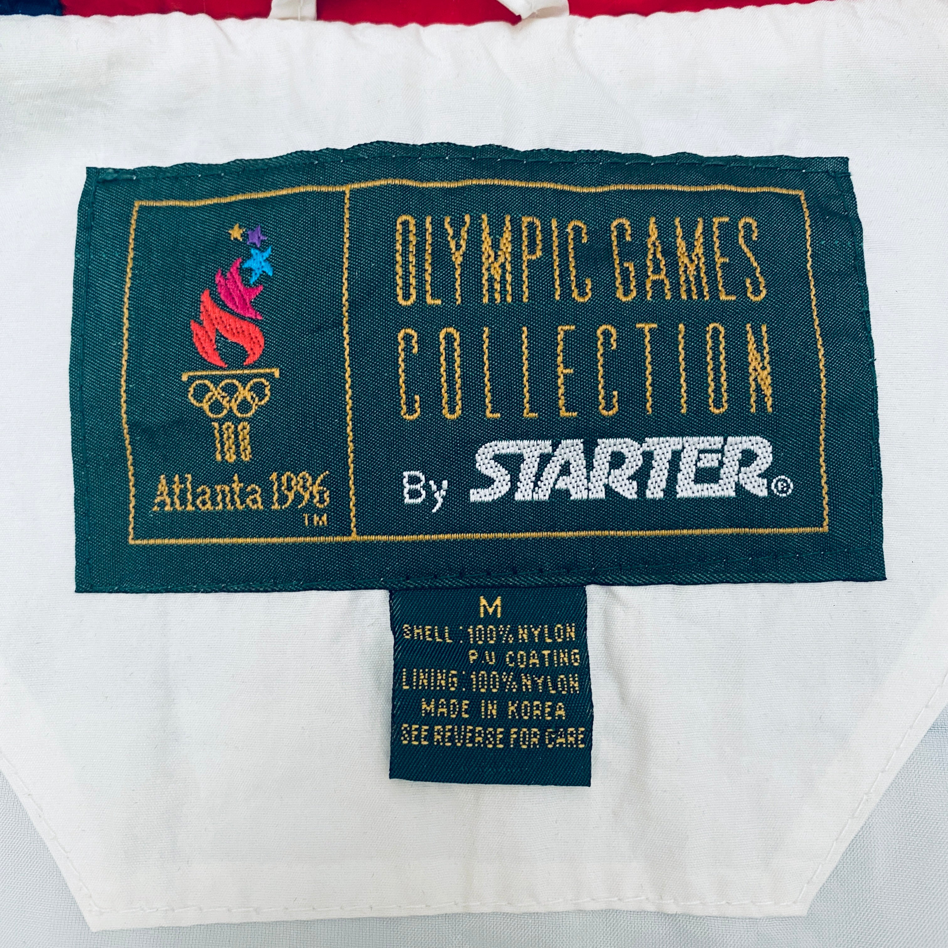 1996 Atlanta Olympics USA Team Full-Zip Starter Windbreaker Jacket - Vintage Collectible for Sports Fans & Retro Fashion