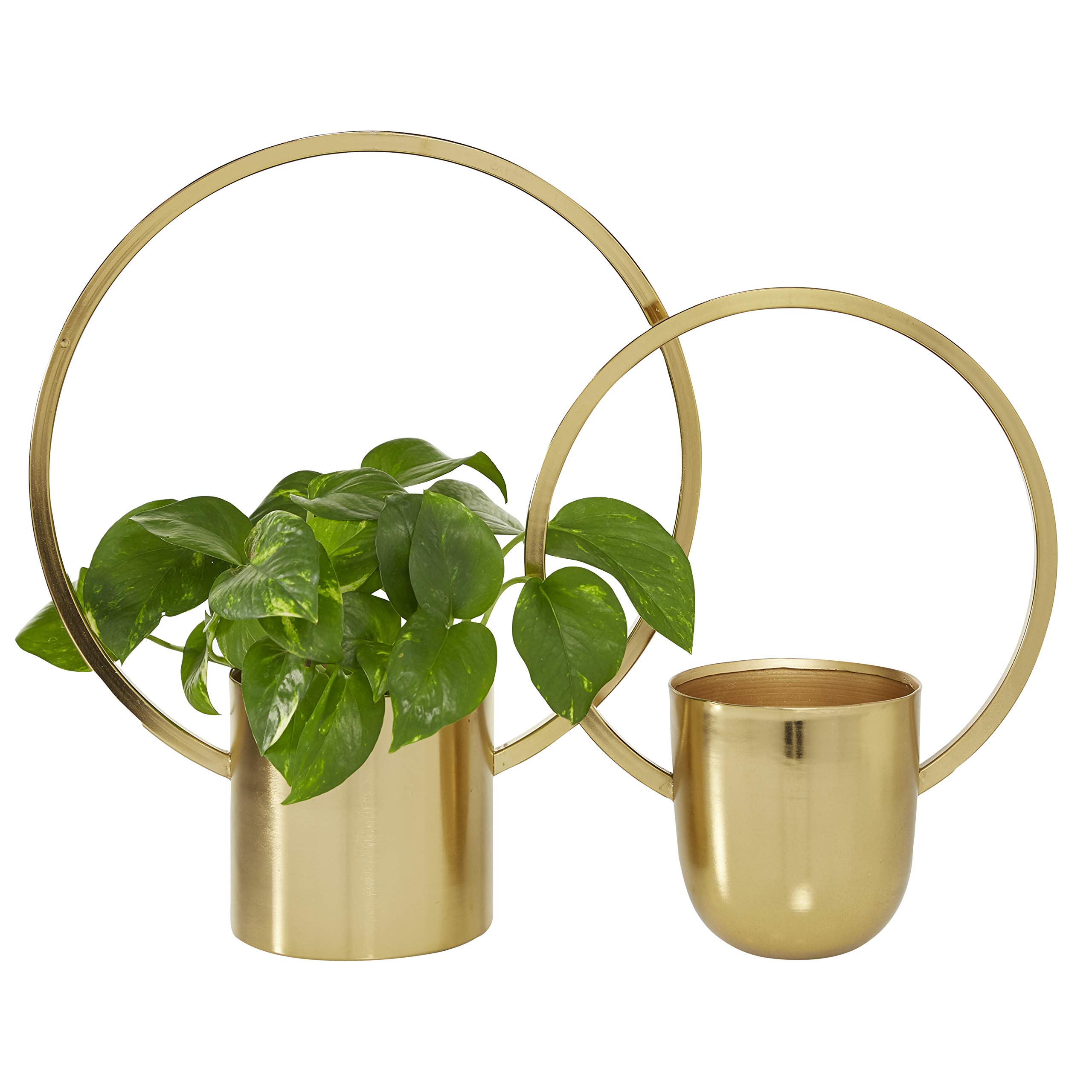 CosmoLiving by Cosmopolitan Metal Geometric Indoor/Outdoor Wall Planter Set of 2 - 14