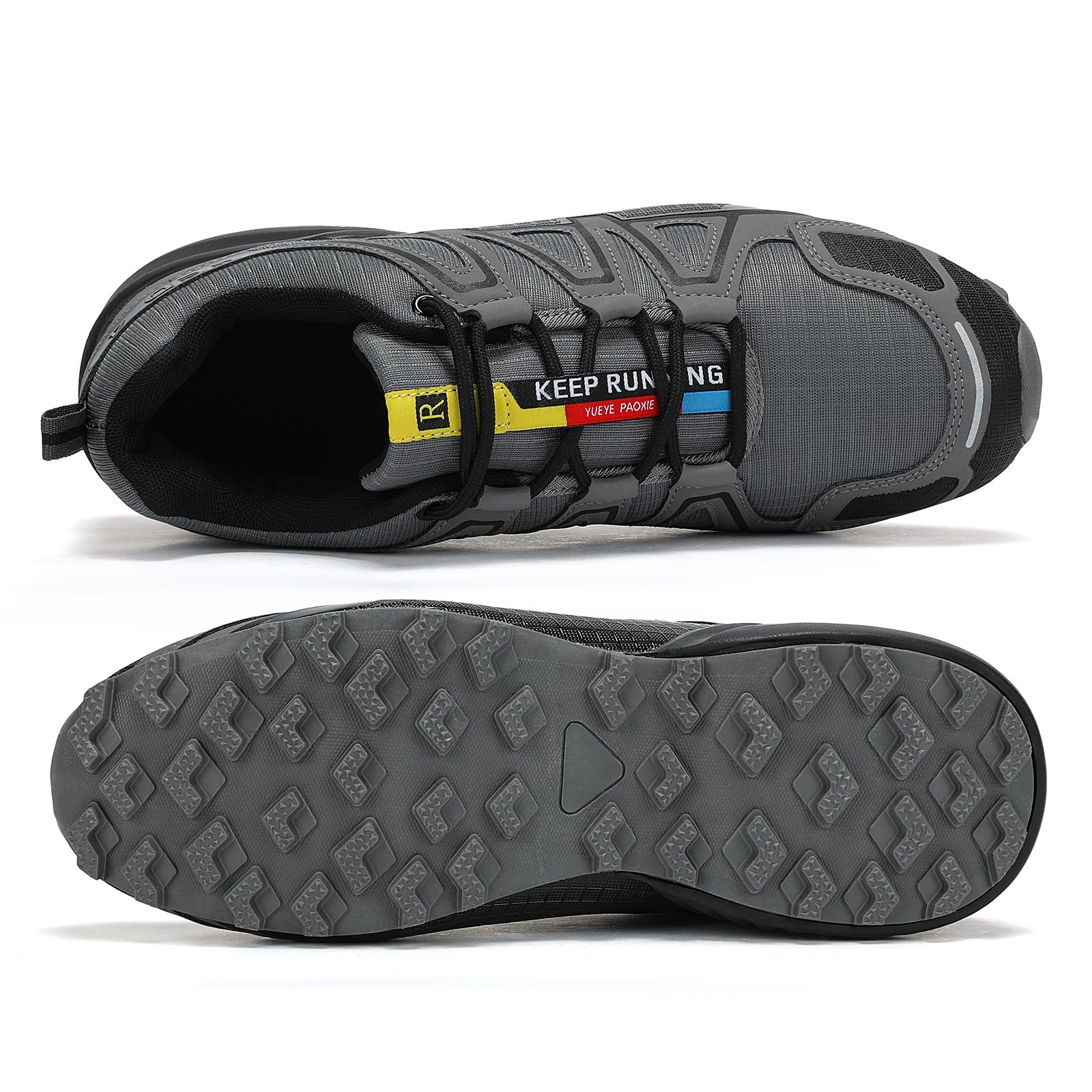 VENROXX Men's Trail Running Shoes - Lightweight, Breathable & Non-Slip Hiking Shoes for Outdoor Trekking & Sports | Perfect for Trail Running, Hiking Adventures & Gym Workouts